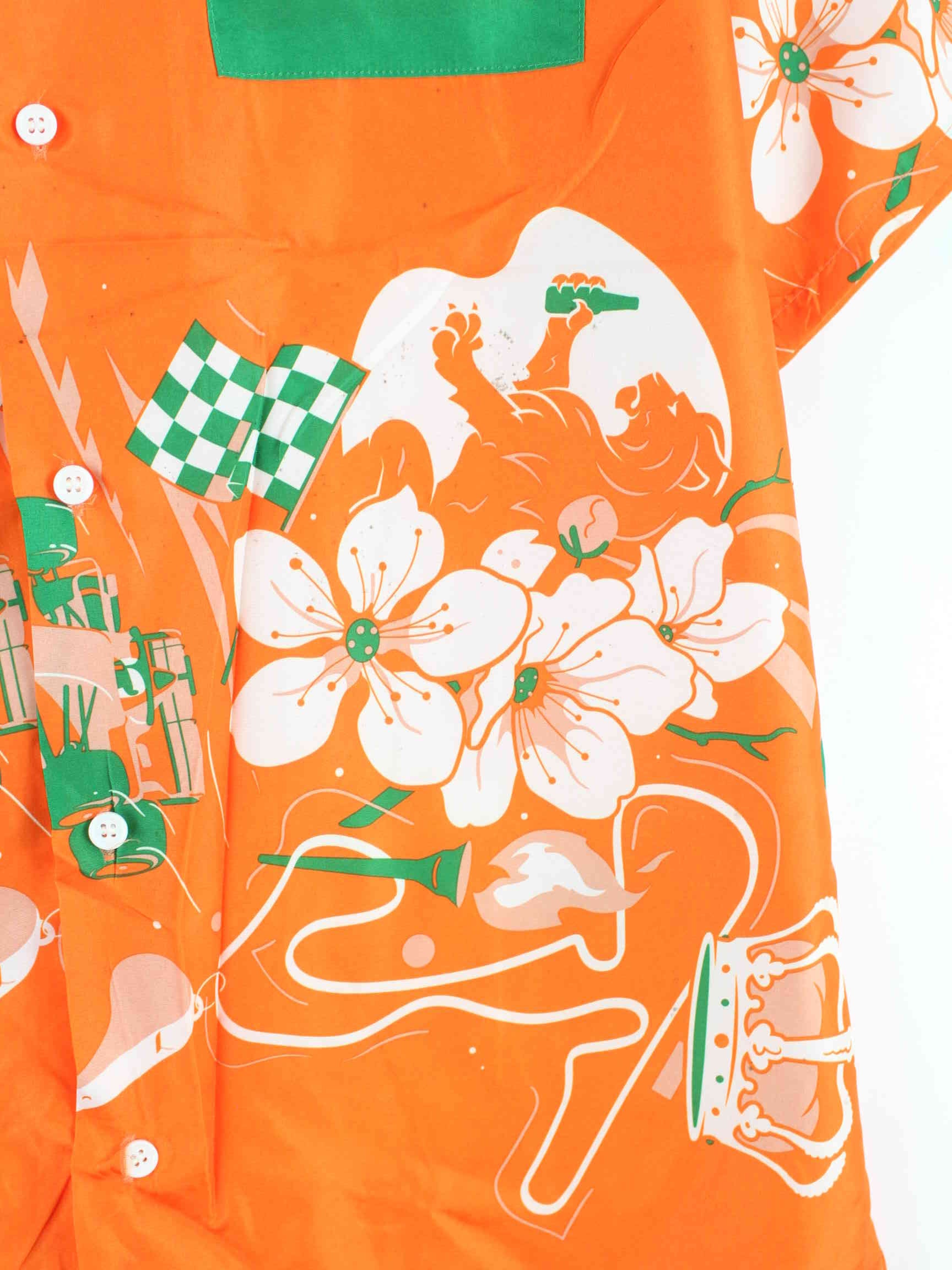 Vintage Heineken Print Hemd Orange M (detail image 2)