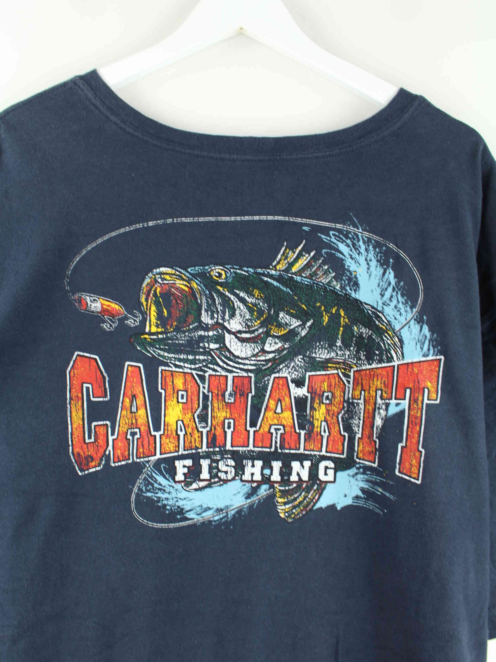 Carhartt Fishing Print T-Shirt Blau XXL (detail image 1)