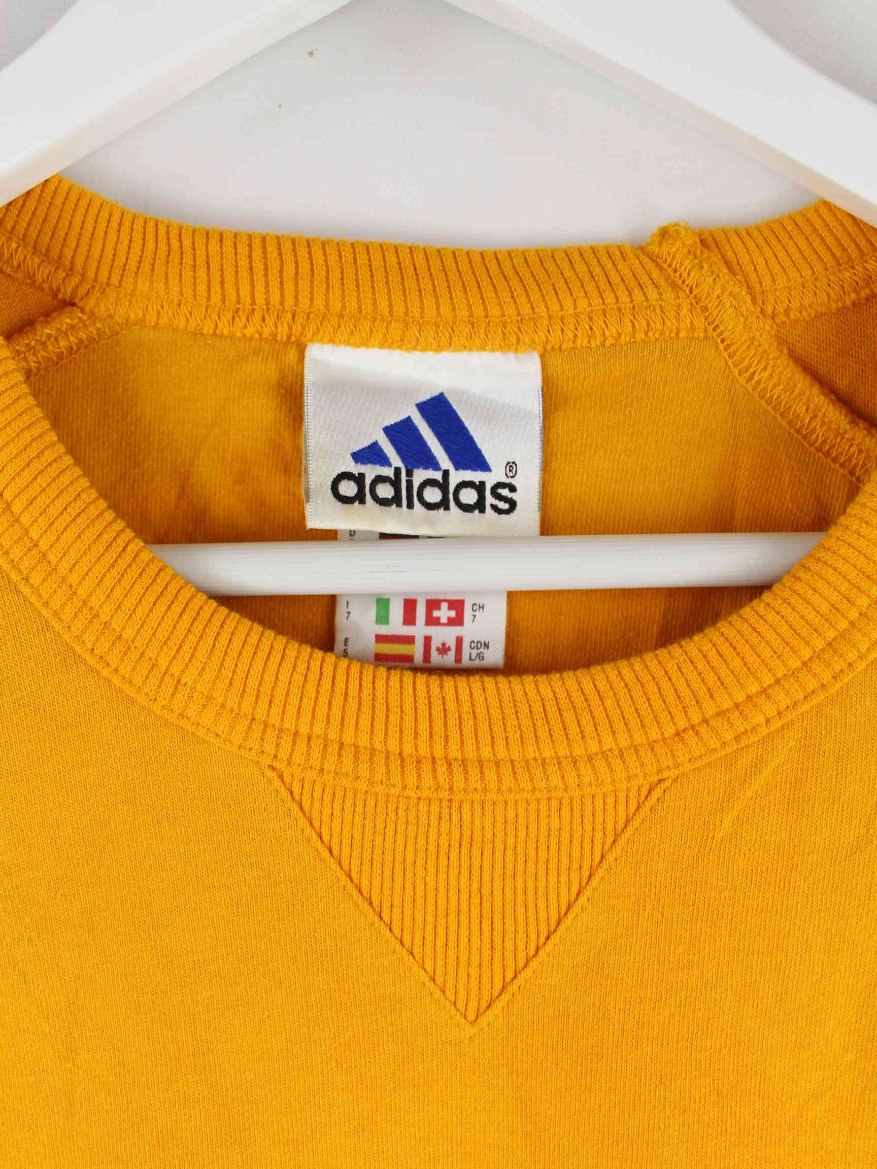 Adidas 90s Vintage Embroidered Performance T-Shirt Gelb XL (detail image 2)