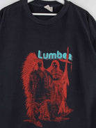 Vintage 90s Lumbee Print T-Shirt Schwarz XL (detail image 1)