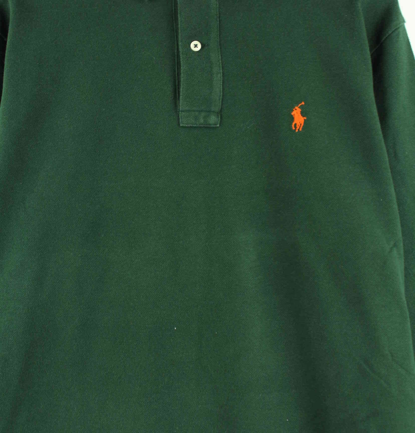 Ralph Lauren 90s Vintage Langarm Polo Grün M (detail image 1)