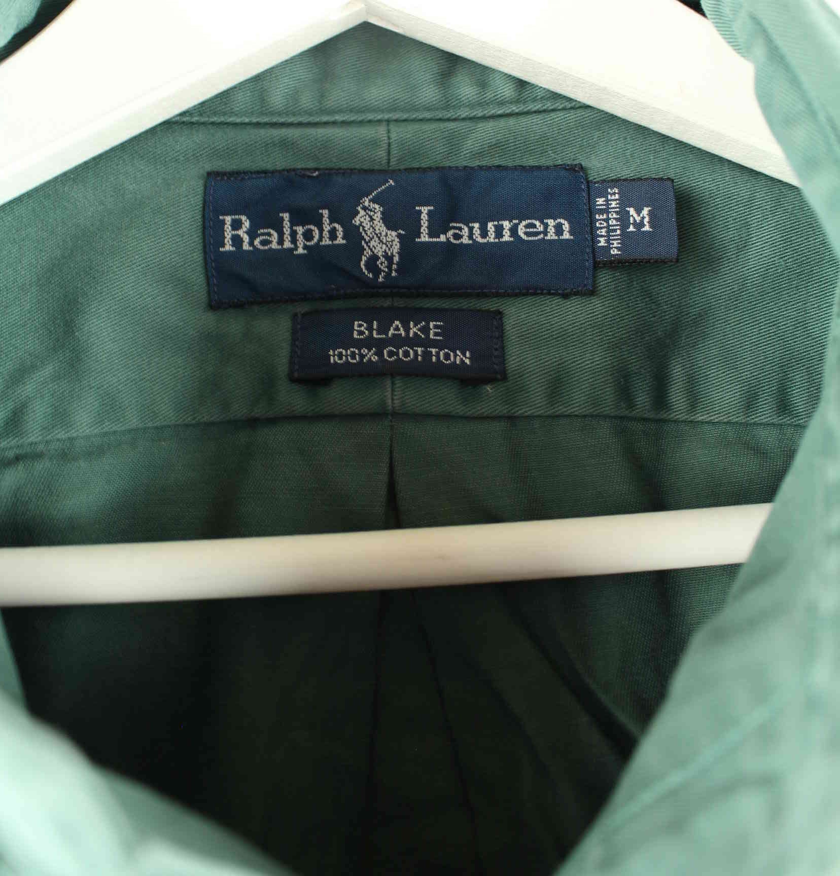 Ralph Lauren 90s Vintage Blake Hemd Grün M (detail image 2)