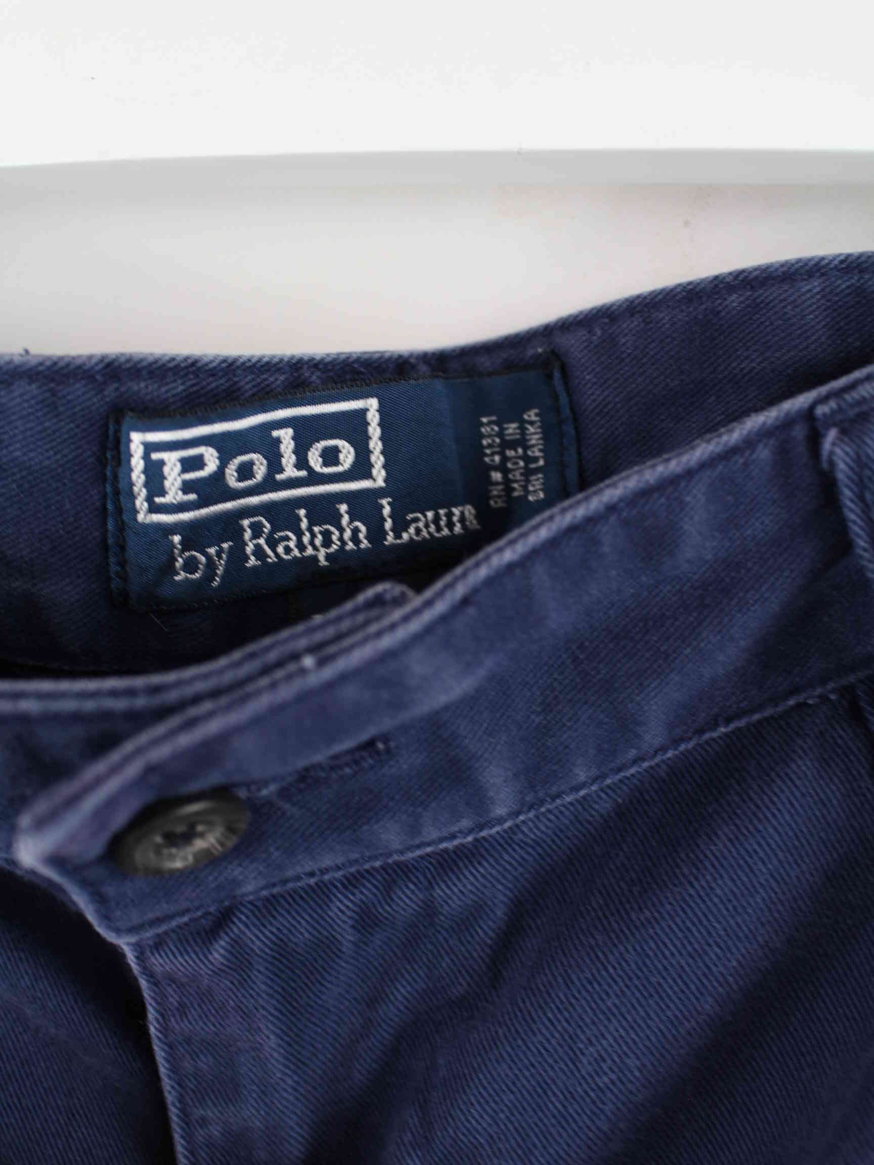 Ralph Lauren 90s Vintage Tyler Shorts Blau W38 (detail image 1)