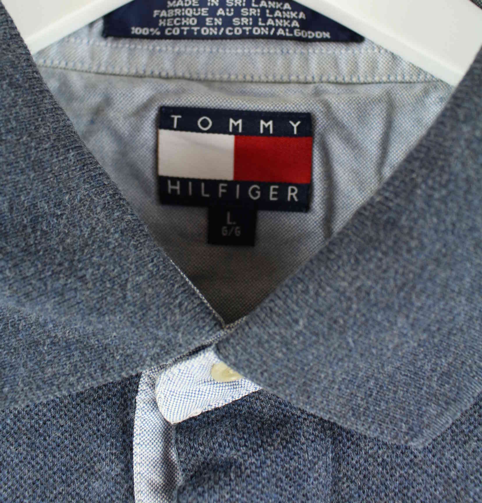 Tommy Hilfiger 90s Vintage Polo Blau L (detail image 2)