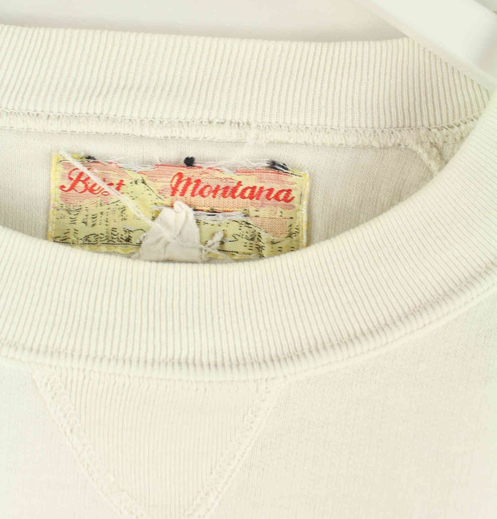 Vintage 80s Best Montana Print Sweater Weiß M (detail image 2)
