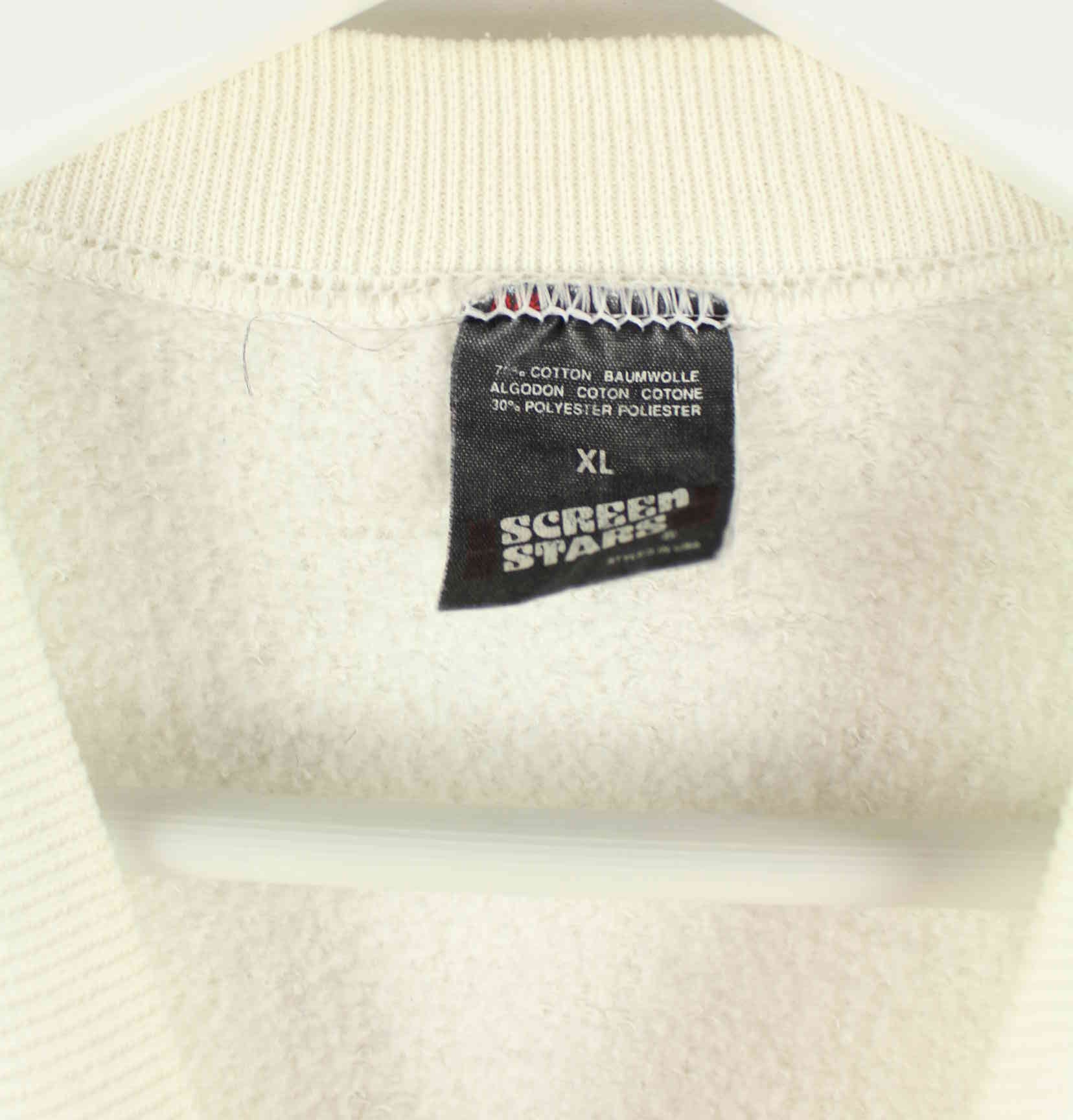 Screen Stars 90s Vintage Print Sweater Weiß XL (detail image 2)