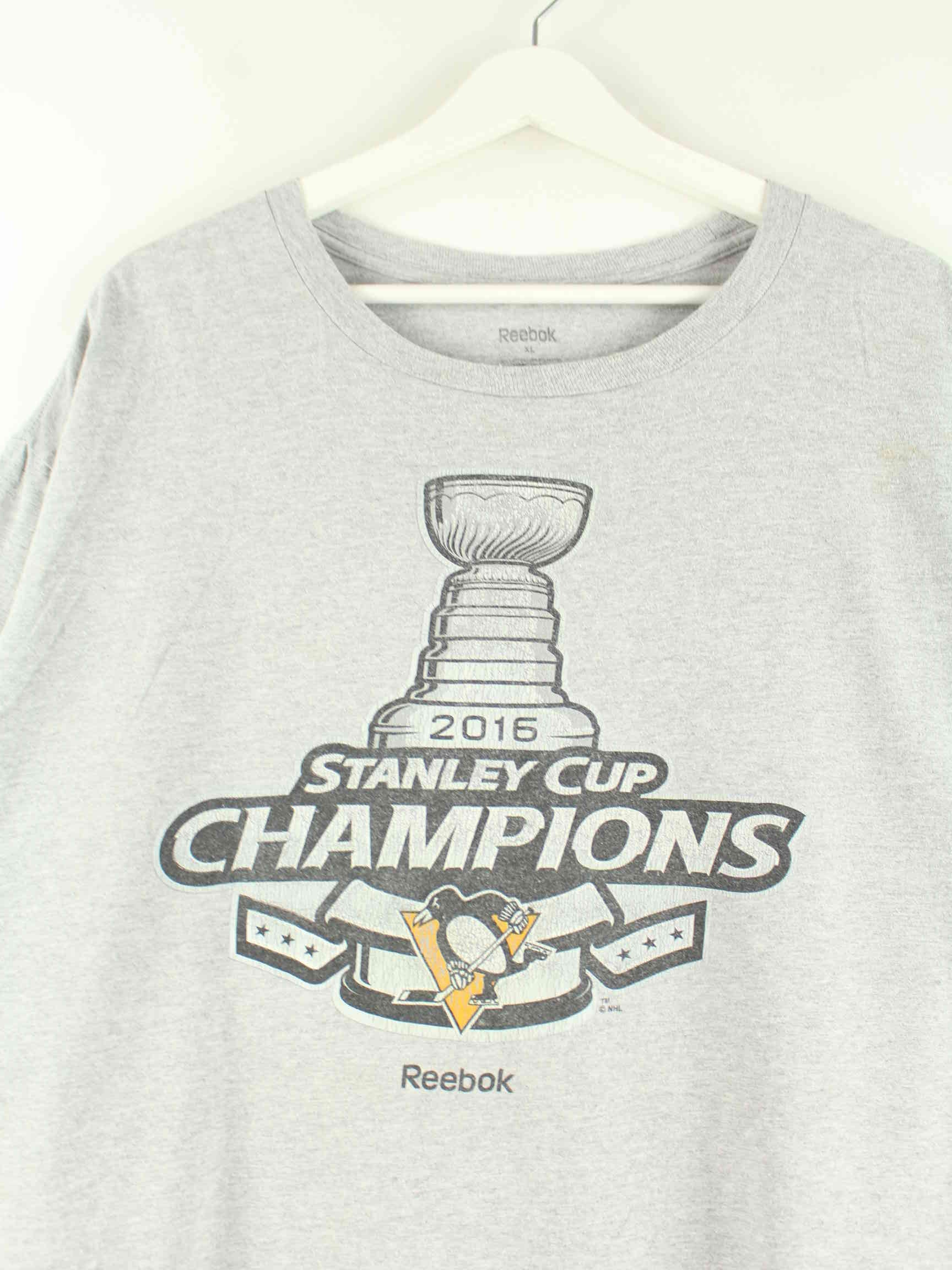 Reebok NHL Pittsburgh Penguins T-Shirt Grau XL (detail image 1)