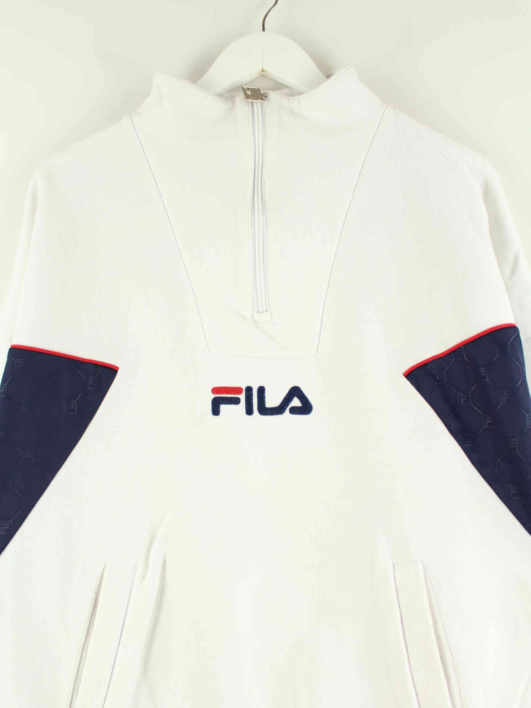 Fila y2k Half Zip Sweater Weiß M (detail image 1)