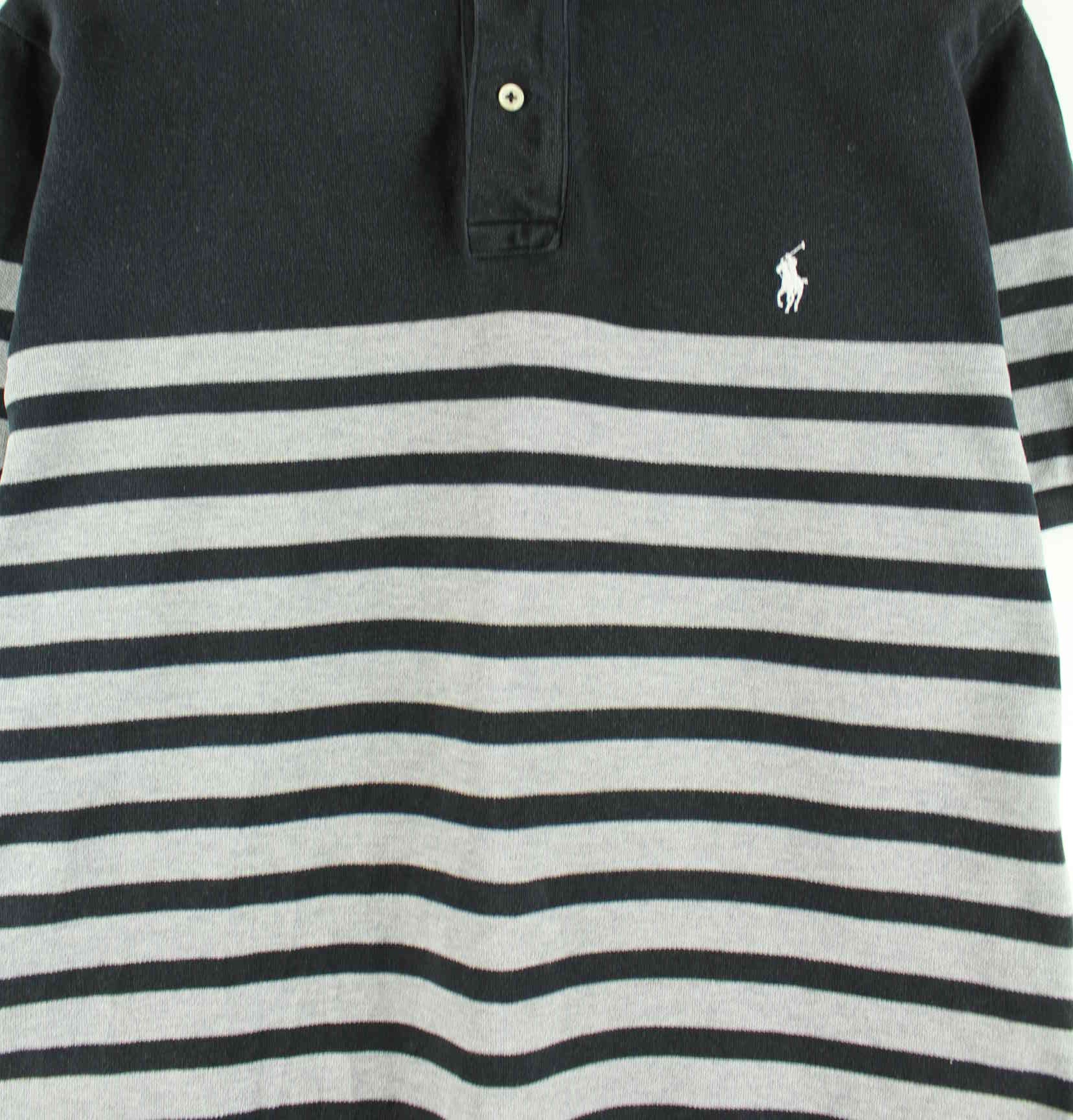Ralph Lauren Striped Polo Grau XL (detail image 1)
