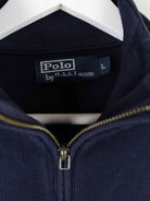 Ralph Lauren 90s Vintage Half Zip Sweater Blau L (detail image 2)