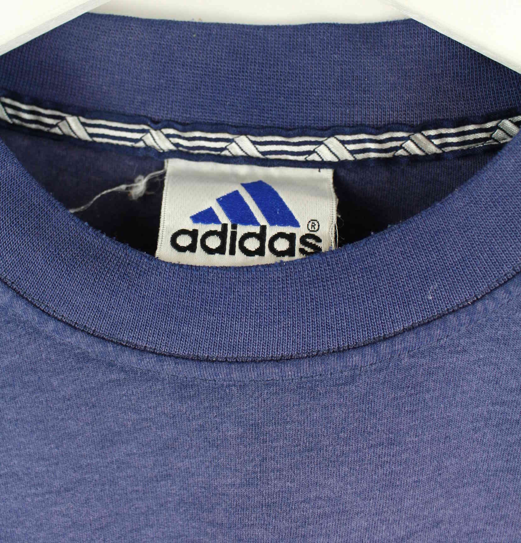 Adidas 90s Vintage Basic T-Shirt Blau L (detail image 2)