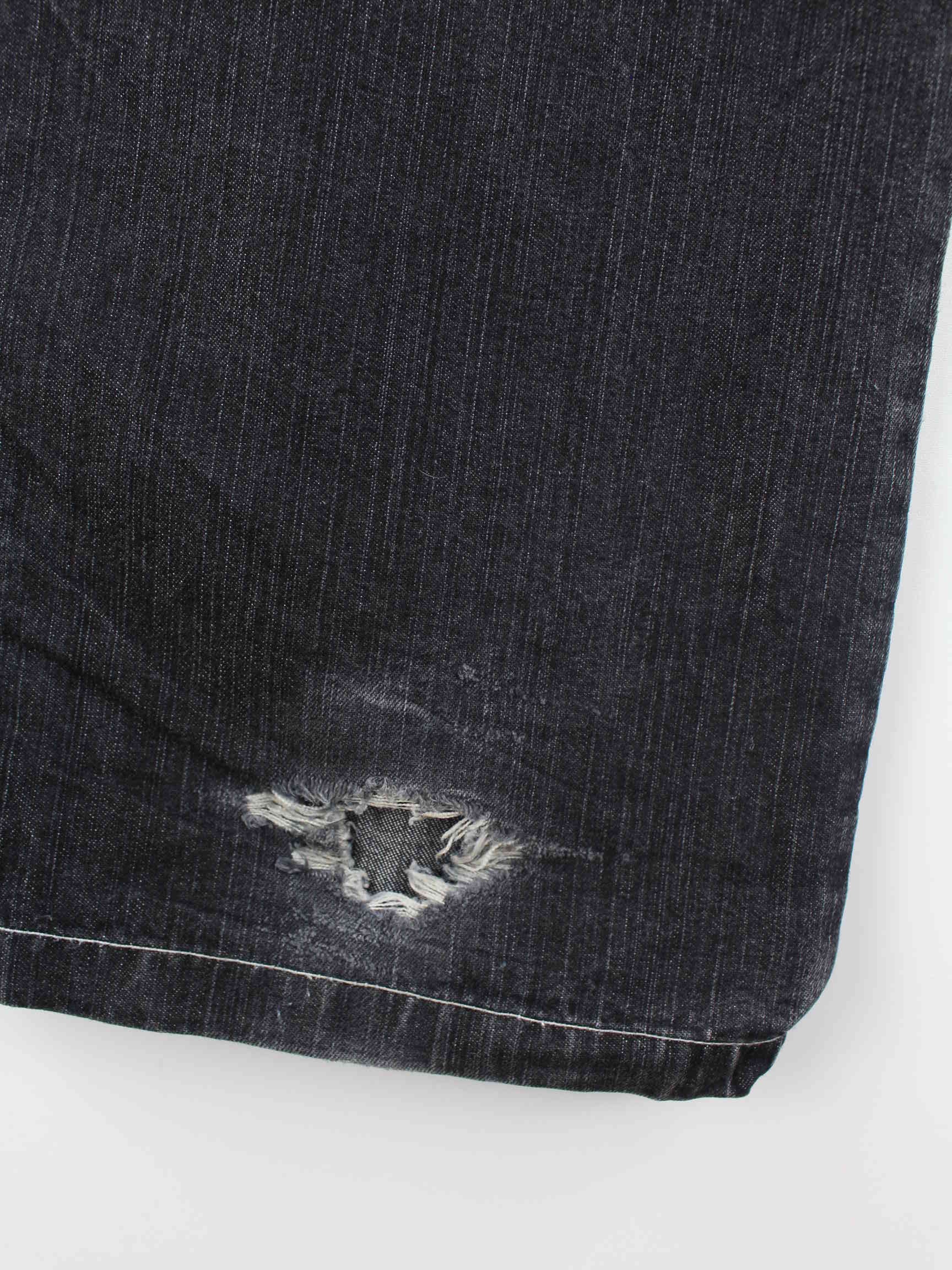 Vintage Hip Hop Embroidered Jeans Schwarz W28 L34 (detail image 5)