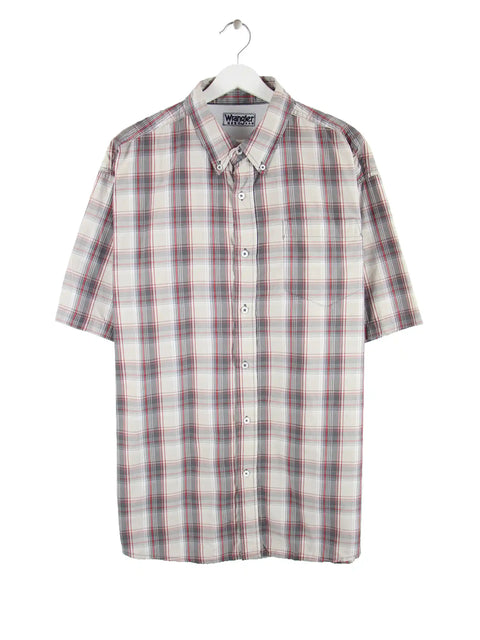 Wrangler 00s Stripe Kurzarm Hemd Grau XL