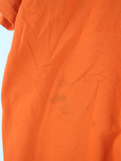 Fruit of the Loom Football Print T-Shirt Orange XL