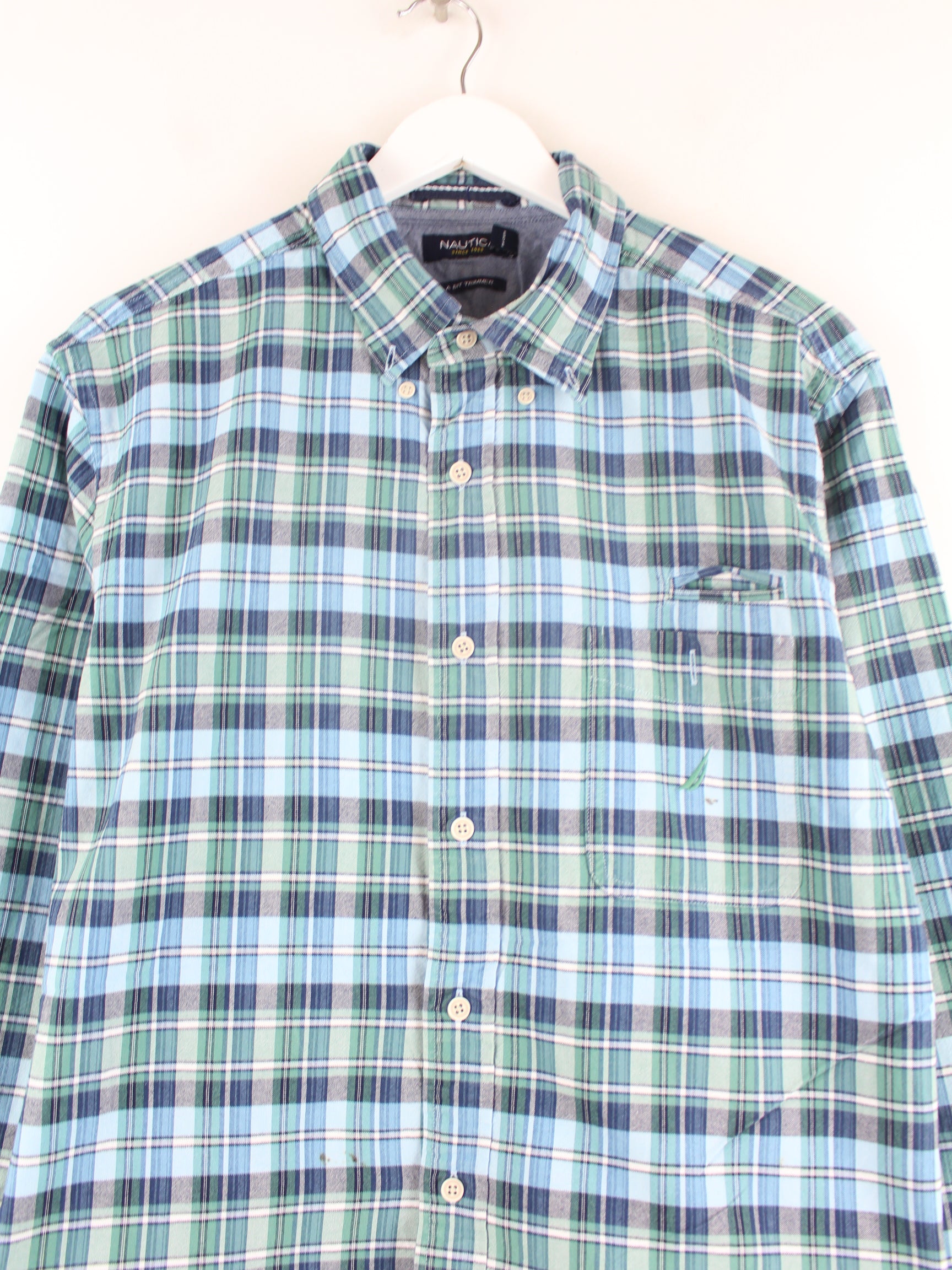 Nautica Flannel Shirt Blue L – Peeces