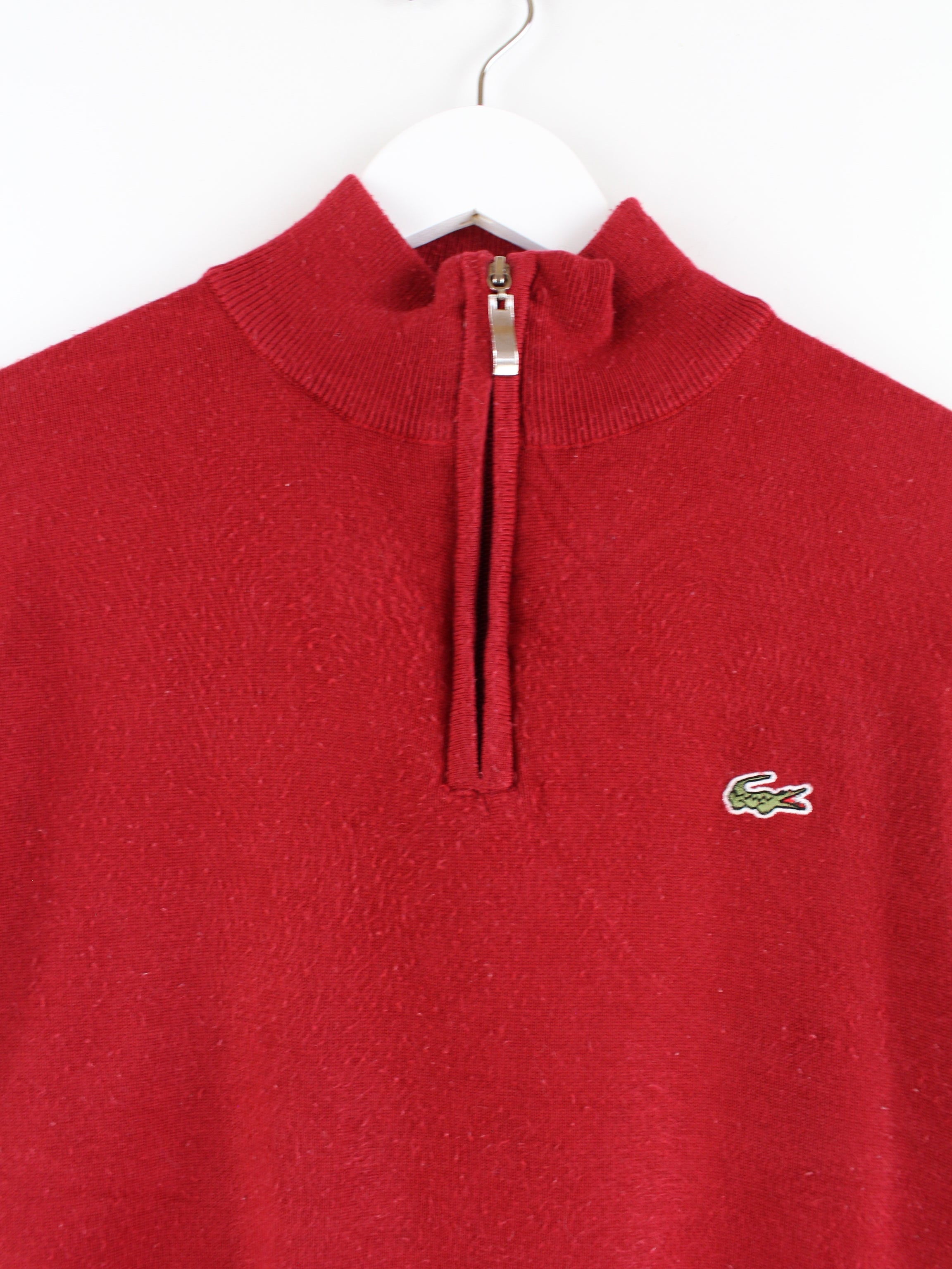 Red lacoste store jumper