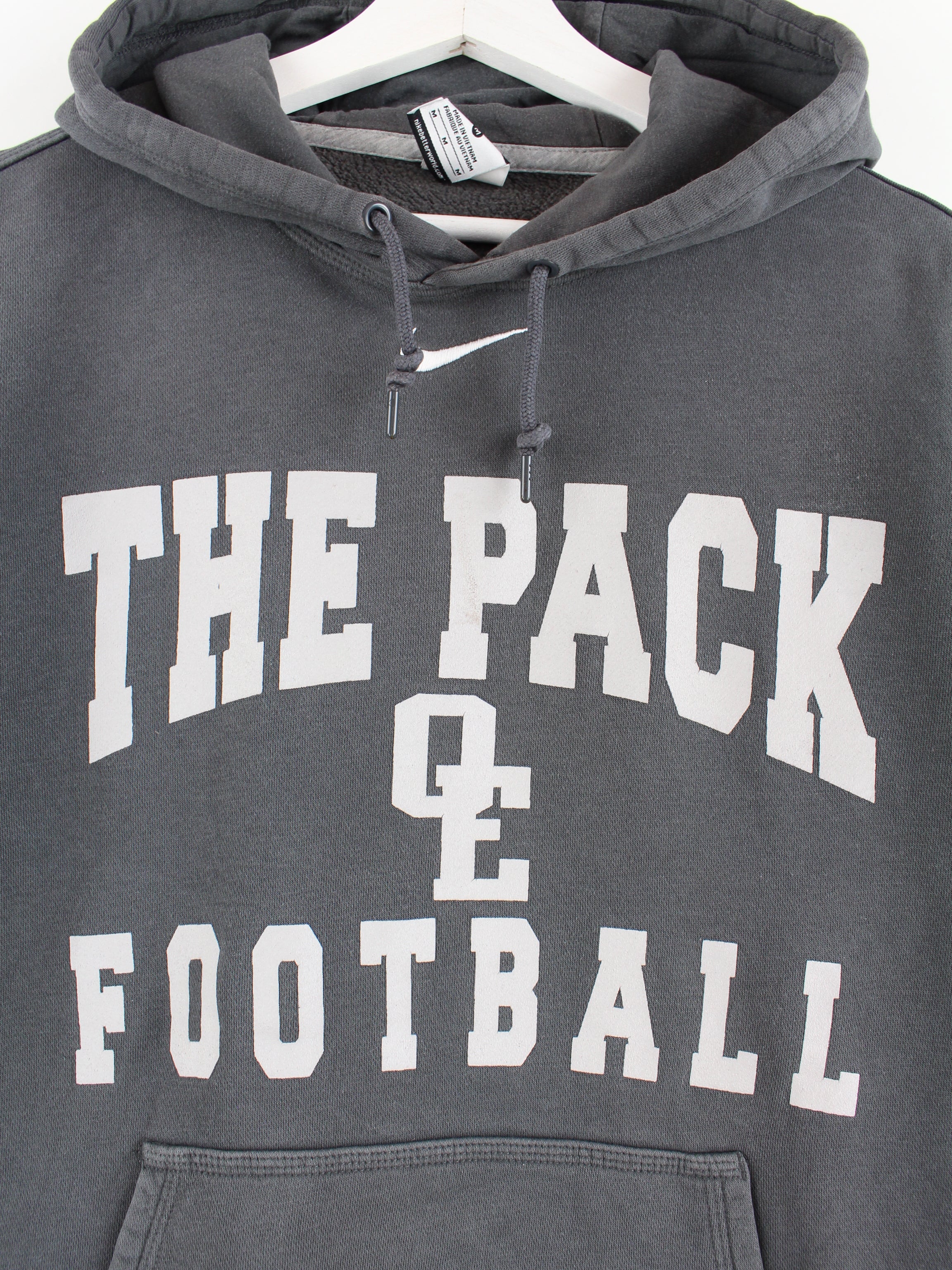 grey nike hoodie middle swoosh