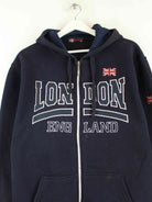 Vintage London Embroidered Zip Hoodie Blau XXL (detail image 1)