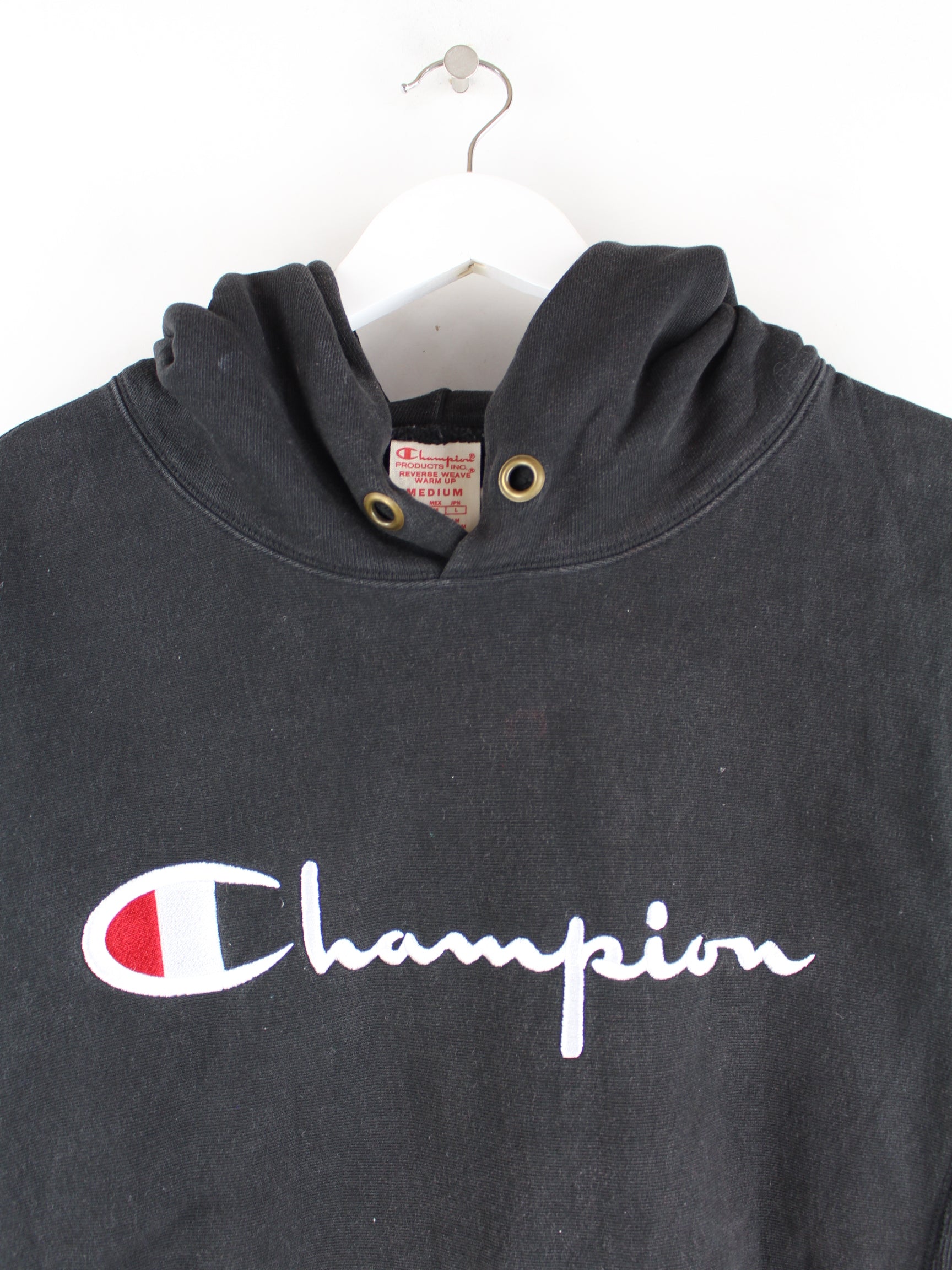 Black reverse weave champion hoodie online