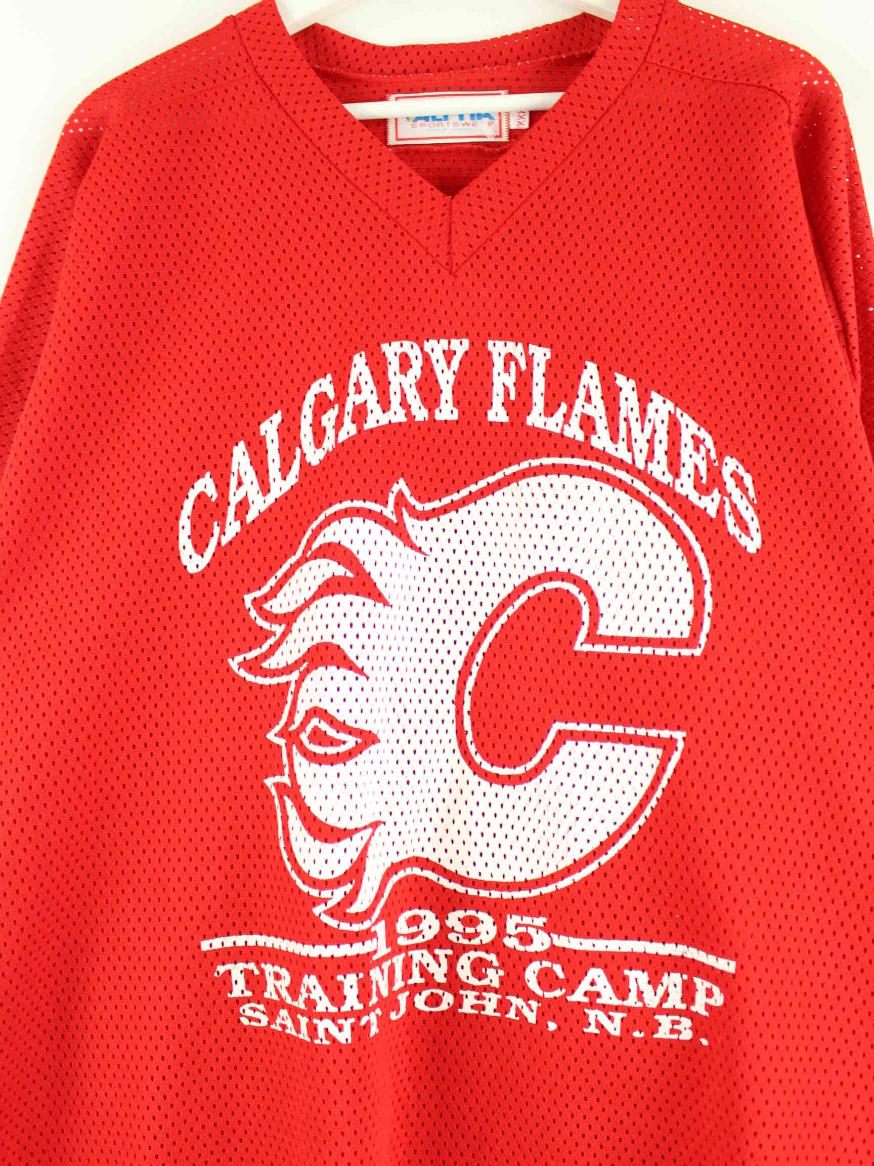 Vintage 90s Calgary Flames Jersey Rot 3XL (detail image 1)