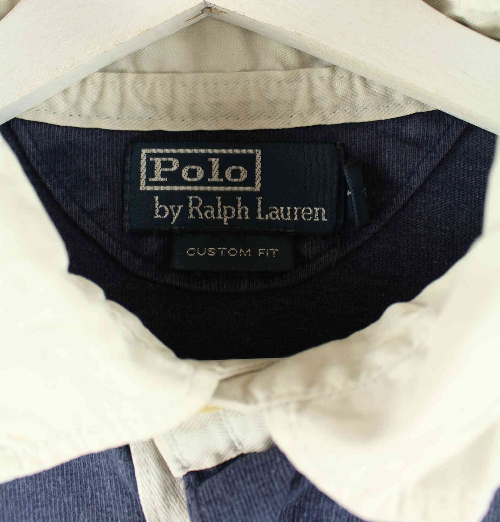Ralph Lauren 90s Vintage Polo Sweater Blau L (detail image 2)