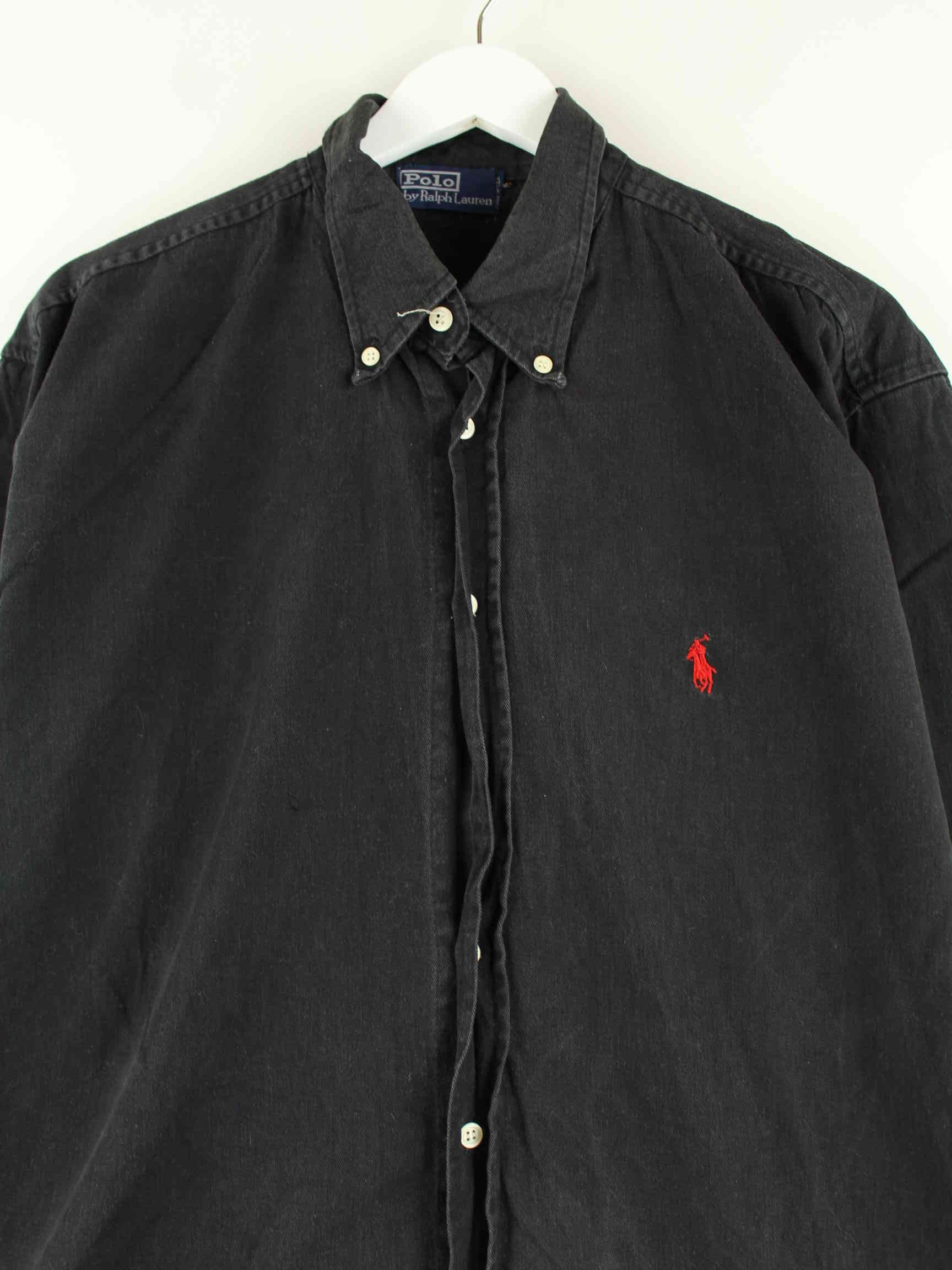 Ralph Lauren 90s Vintage Hemd Schwarz M (detail image 1)