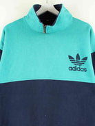 Adidas 80s Vintage Trefoil Print Half Zip Sweater Blau M (detail image 1)