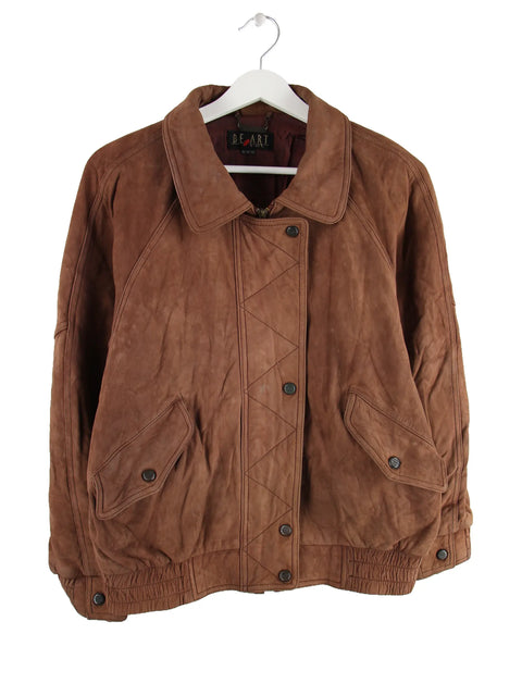 Vintage 90s Leder Jacke Braun XS