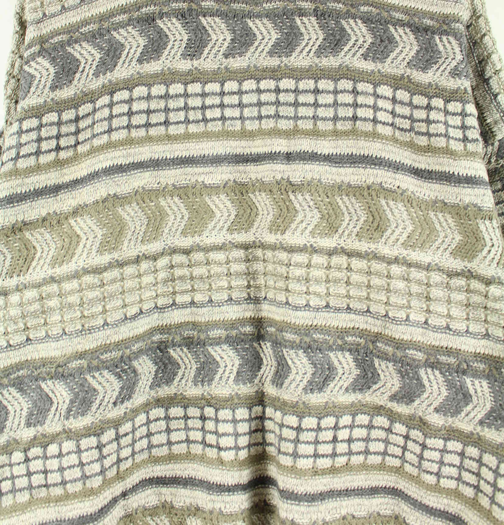 Vintage 80s Pattern Pullover Grau XL (detail image 1)