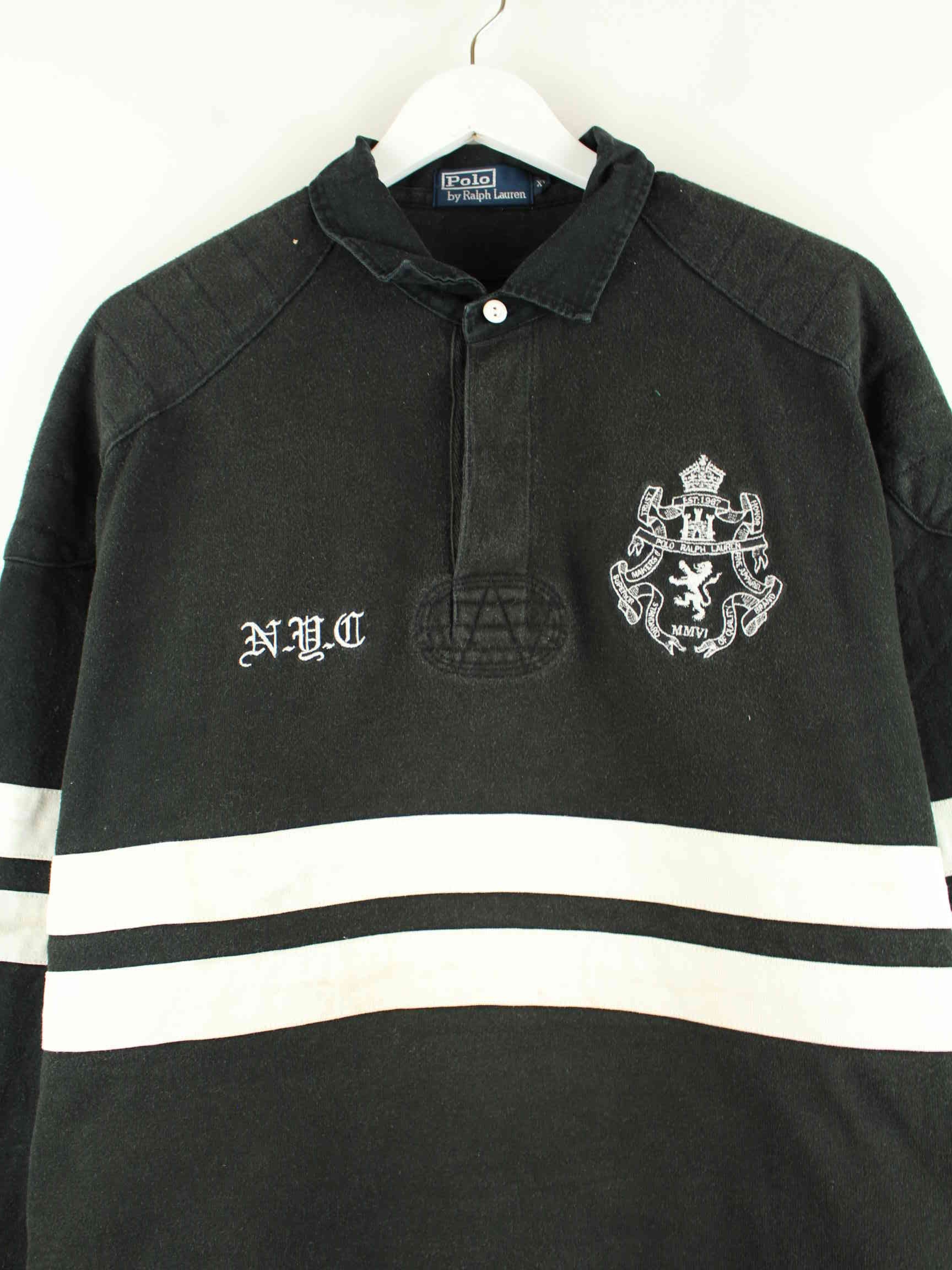 Ralph Lauren 90s Vintage Embroidered Polo Sweater Schwarz XL (detail image 1)
