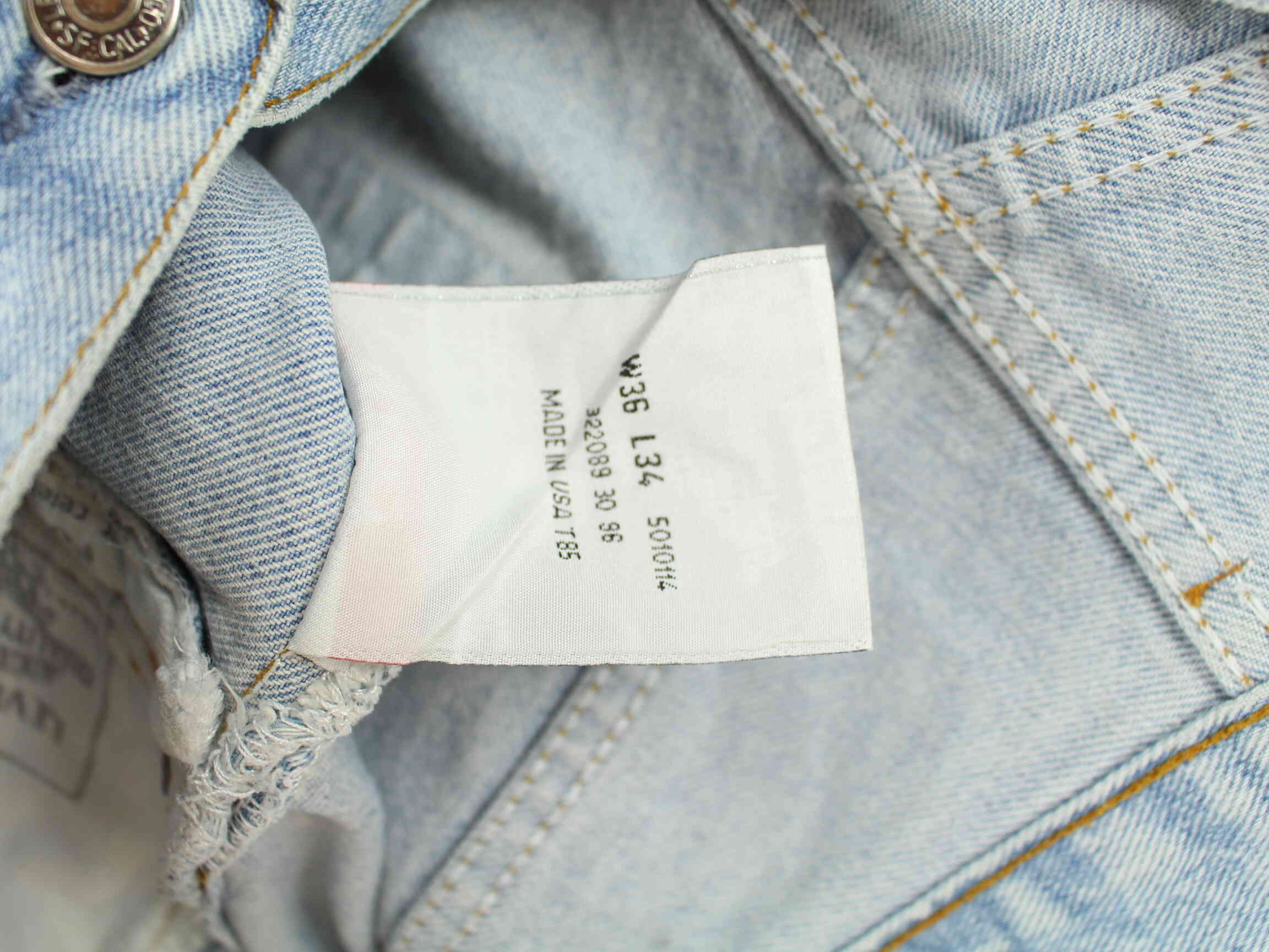 Levi's 1996 501 Jeans Blau W36 L34 (detail image 5)