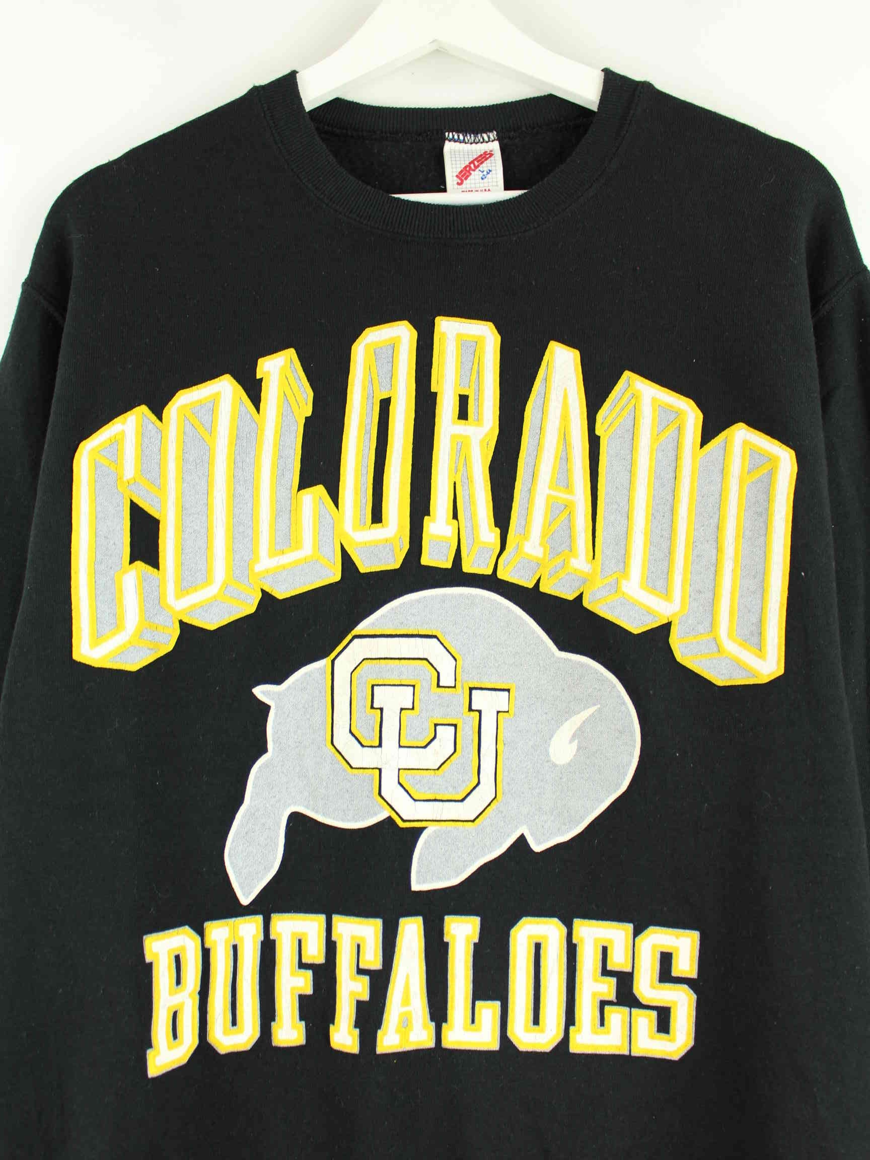 Jerzees 80s Vintage Colorado Buffalos Print Sweater Schwarz L (detail image 1)