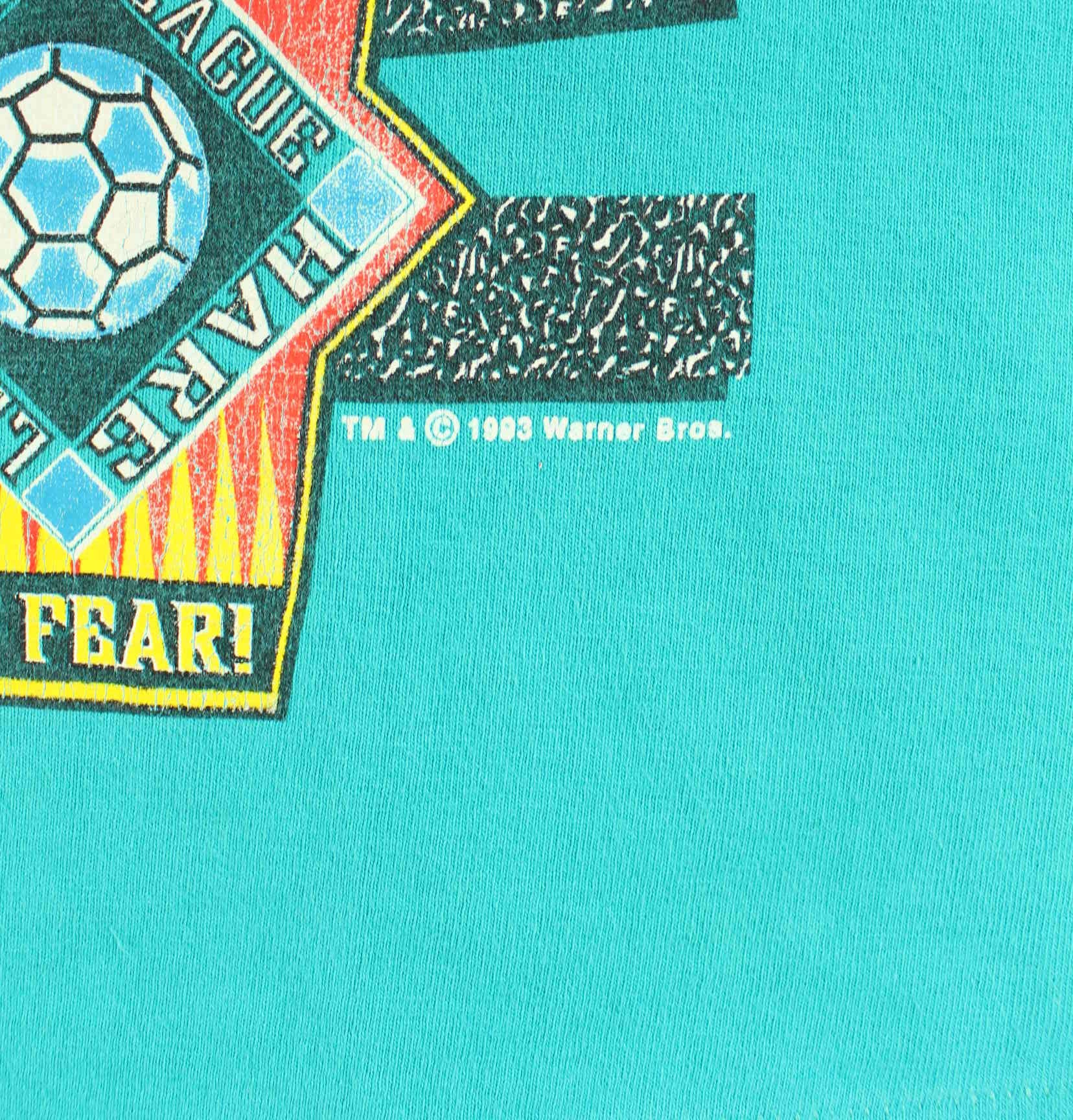 Gildan 1993 Vintage Bugs Bunny Print Single Stitch T-Shirt Türkis XXS (detail image 2)