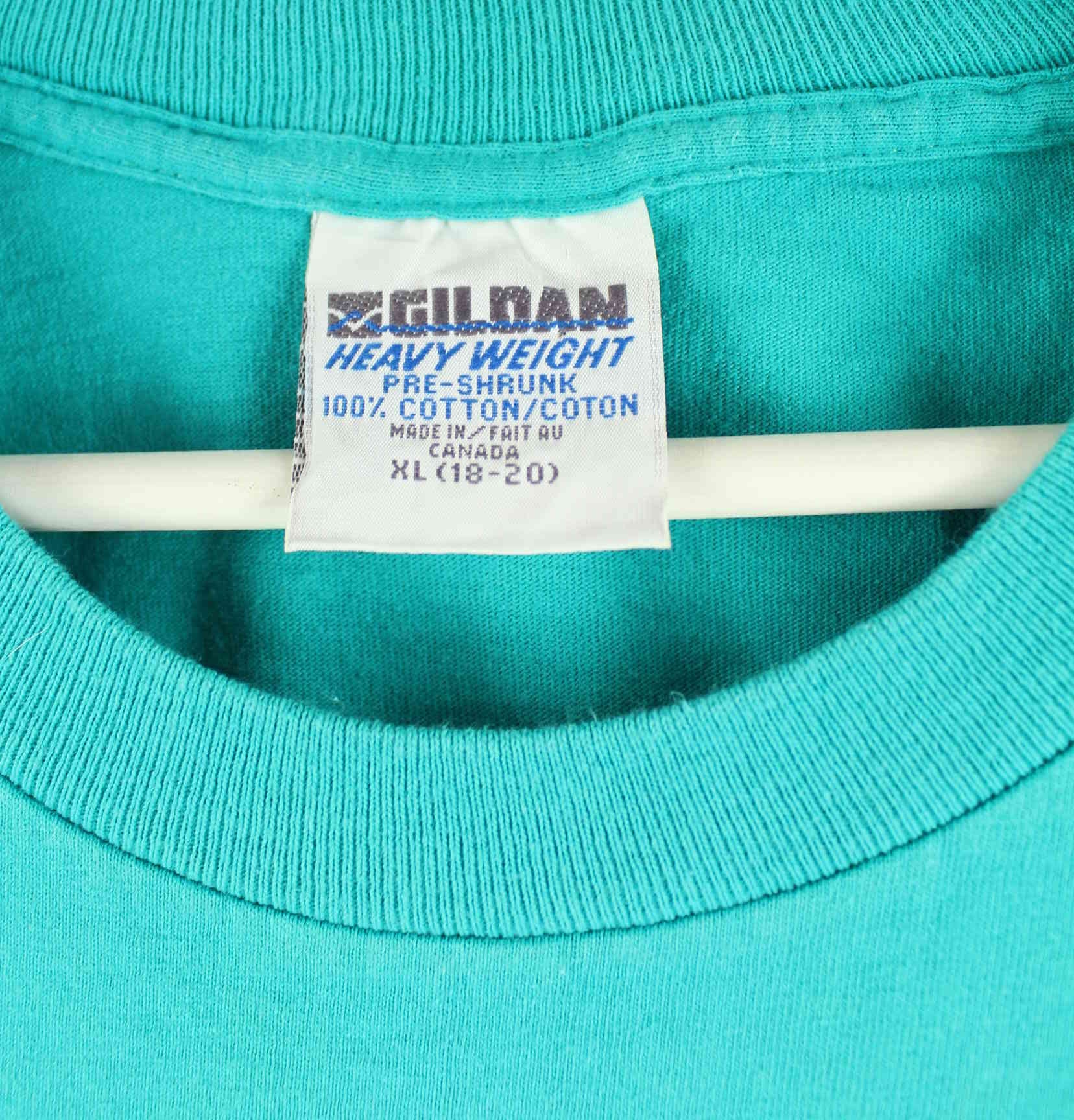 Gildan 1993 Vintage Bugs Bunny Print Single Stitch T-Shirt Türkis XXS (detail image 3)