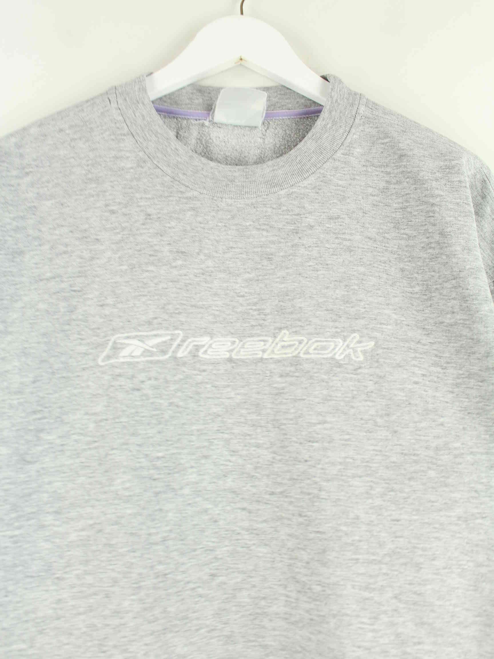Reebok y2k Embroidered Sweater Grau L (detail image 1)