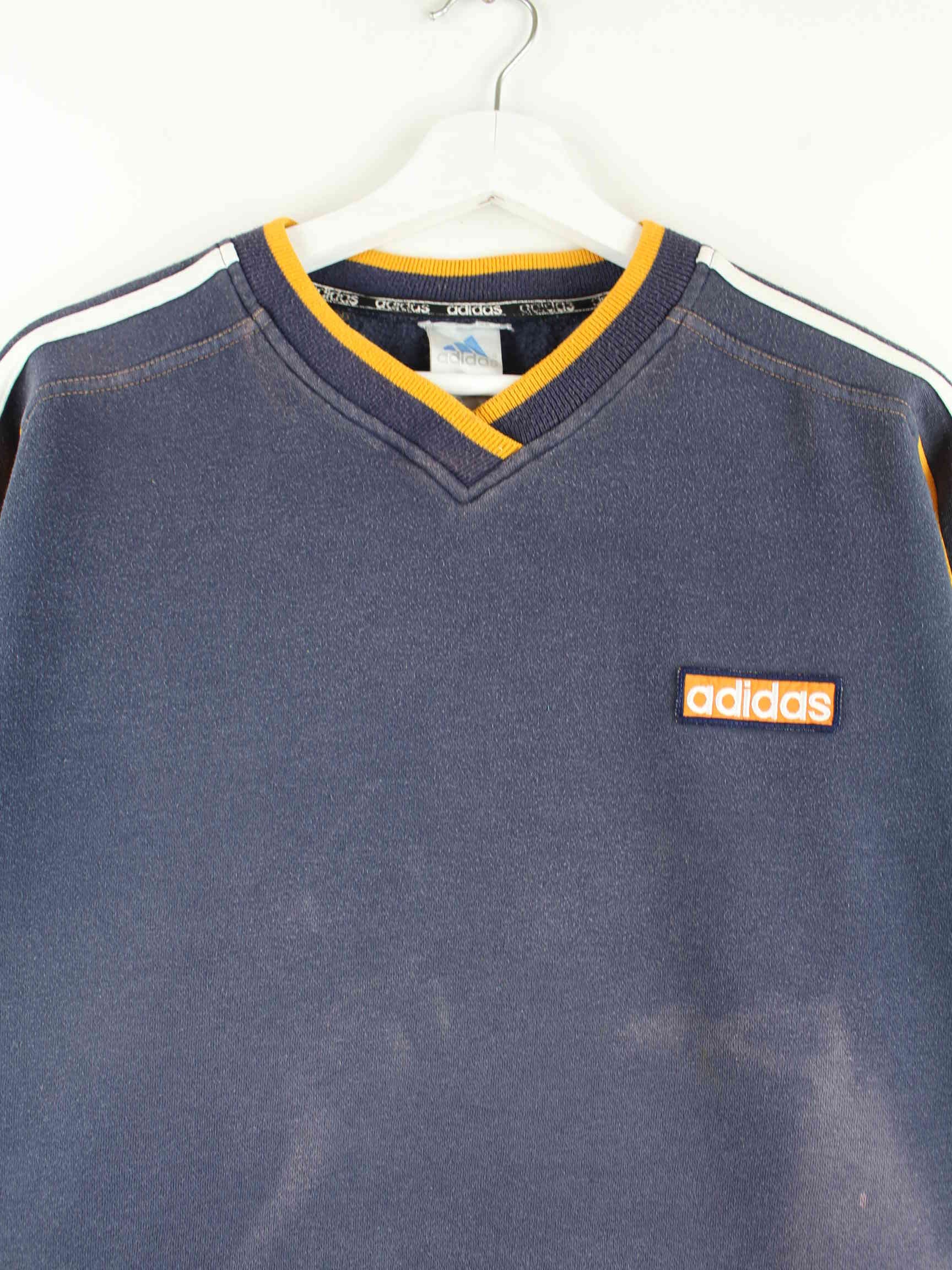 Adidas 90s Vintage Performance 3-Stripes Sweater Blau S (detail image 1)