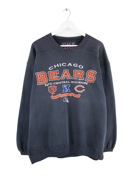 Galt Sand 1996 Vintage NFL Chicago Bears Print Heavy Sweater Schwarz XL