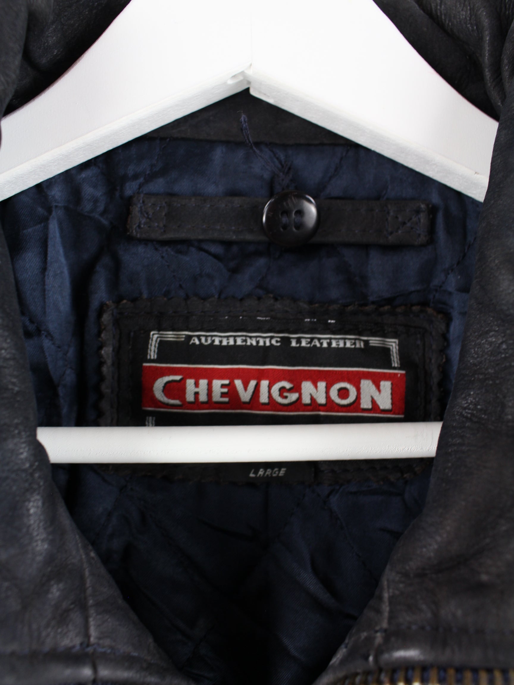 Chevignon 90s Vintage Leather Jacket Black M – Peeces