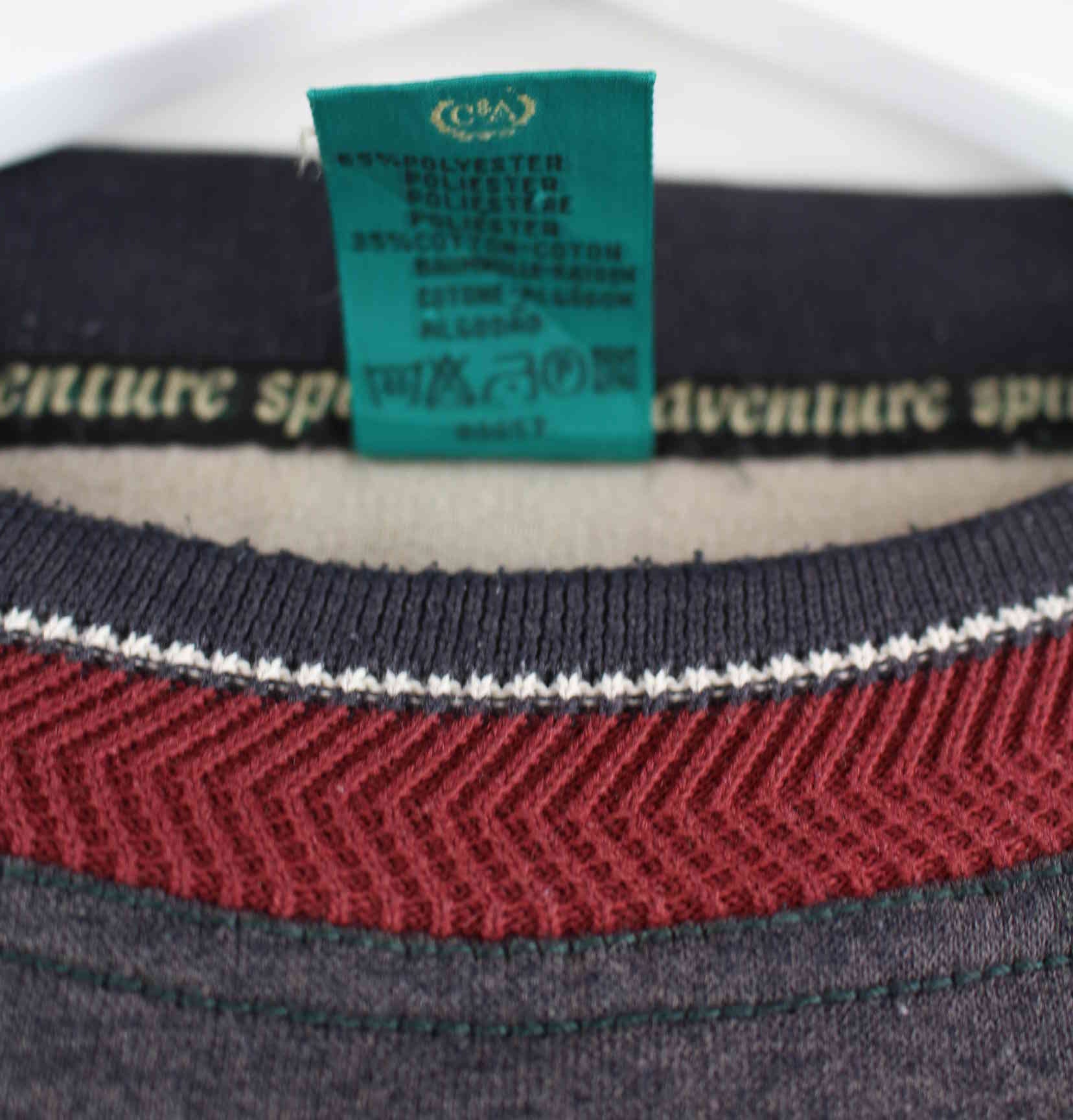 C&A 90s Vintage Embroidered Sweater Grün L (detail image 2)