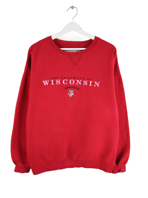 Gear for Sports 90s Vintage Wisconsin Badgers Sweater Rot L
