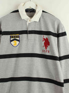 U.S. Polo ASSN. Striped Langarm Polo Grau S (detail image 1)