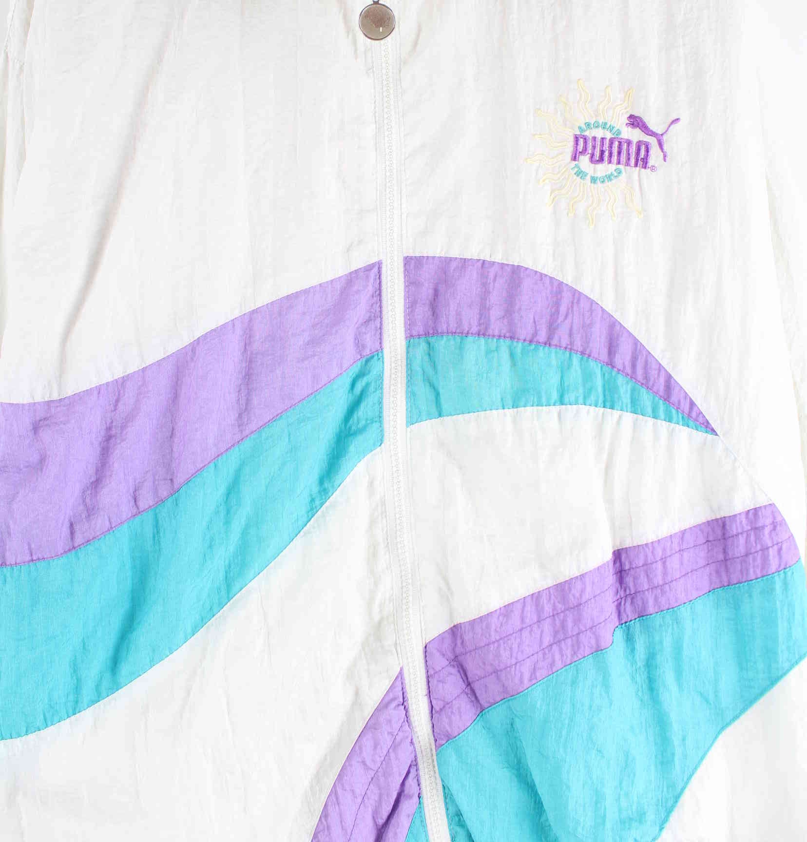 Puma 80s Vintage Embroidered Trainingsjacke Weiß L (detail image 1)