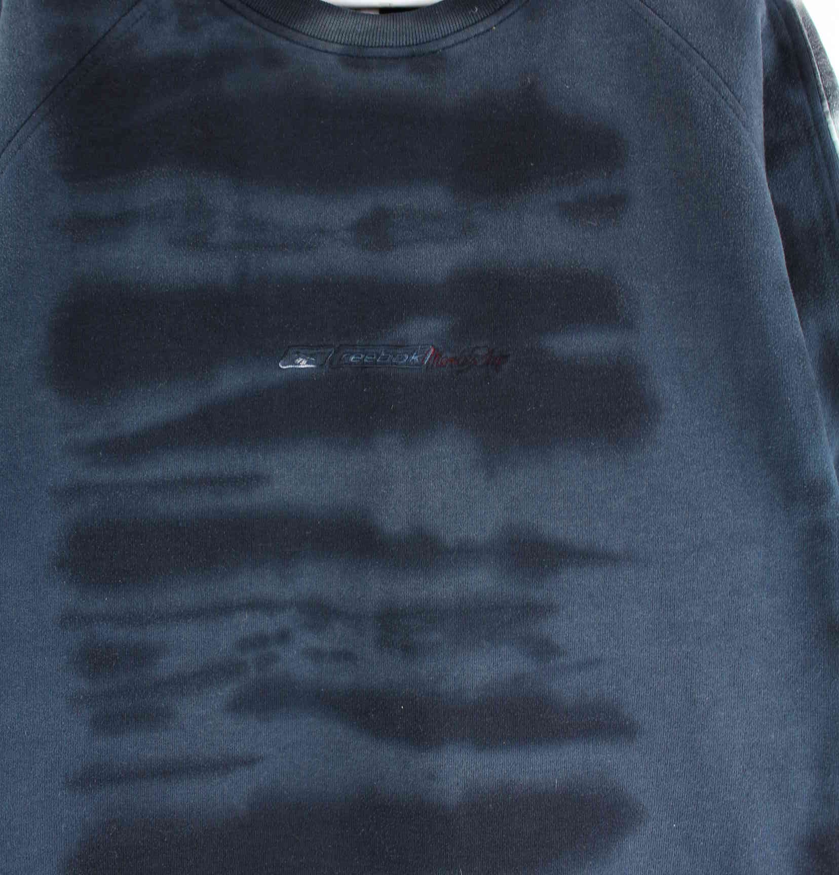 Reebok y2k Embroidered Tie Die Sweater Blau S (detail image 1)