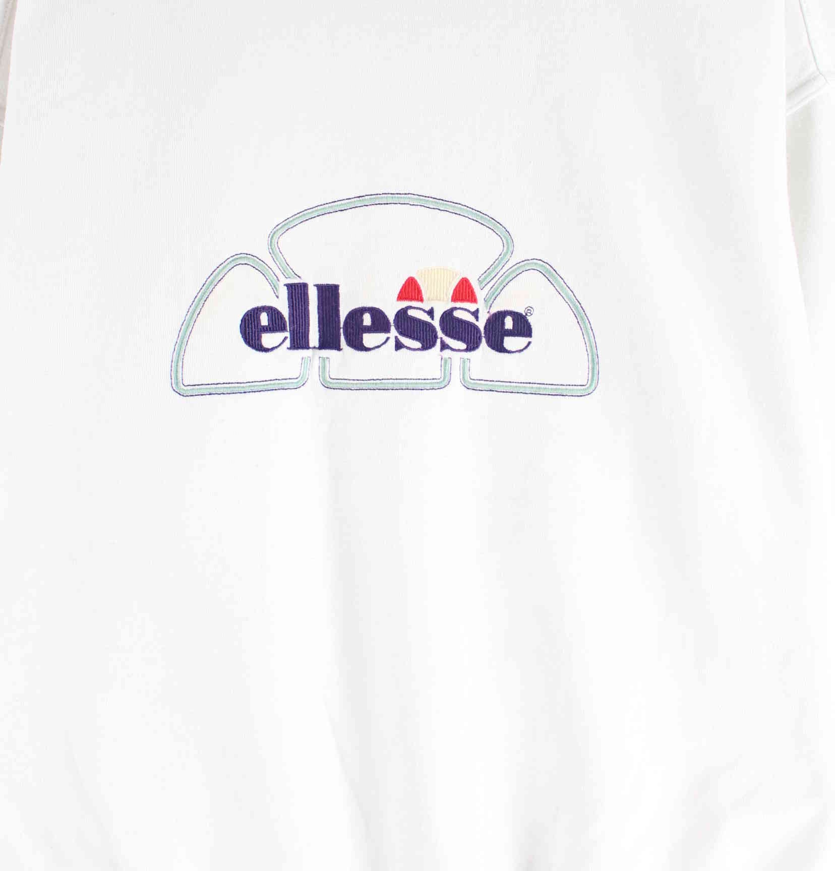 Ellesse 90s Vintage Embroidered Sweater Weiß S (detail image 1)