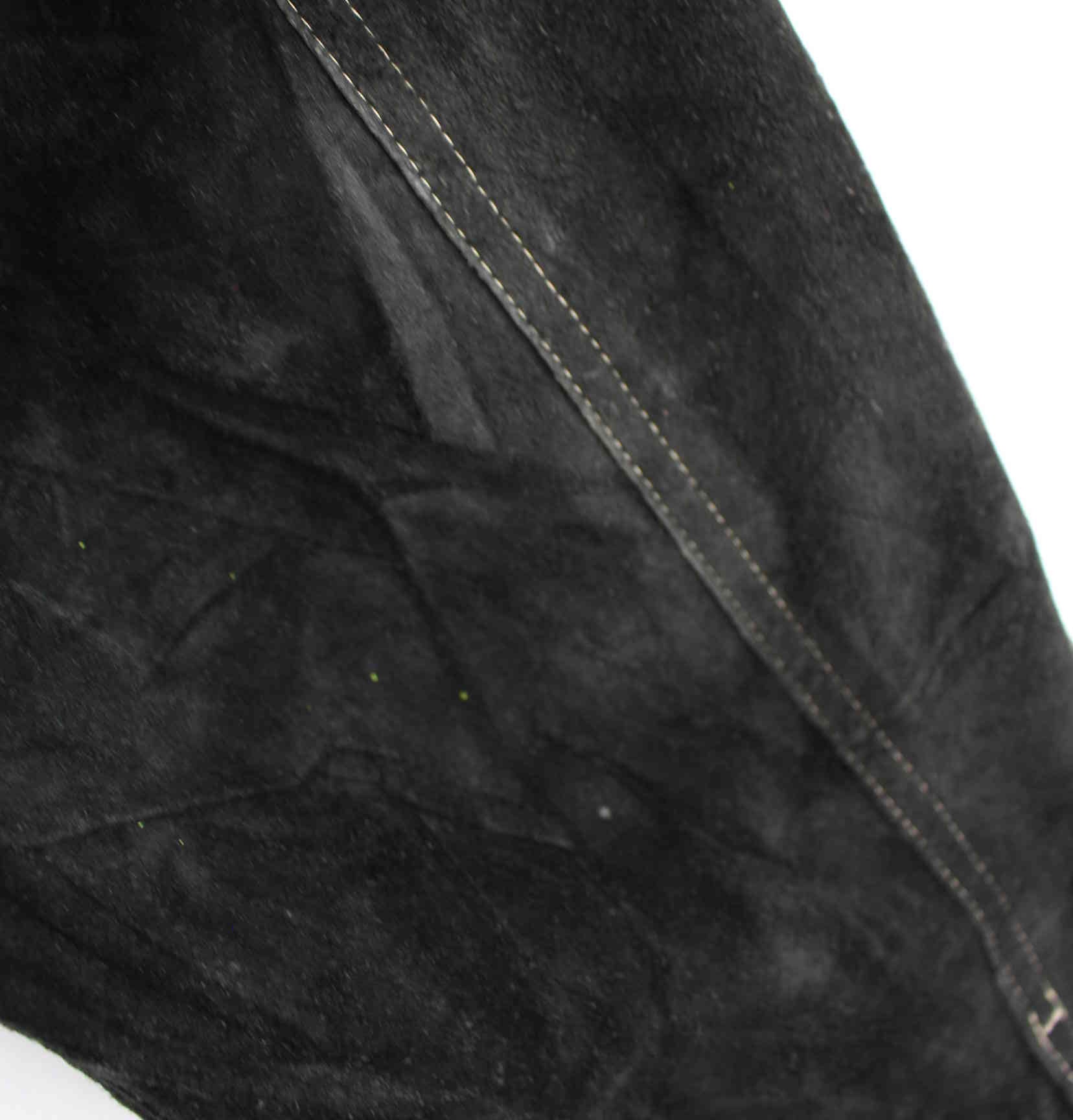 Chevignon 80s Vintage Leder College Jacke Schwarz XXL (detail image 4)