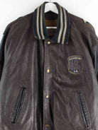 Redskins 80s Vintage Leder College Jacke Braun XL (detail image 1)