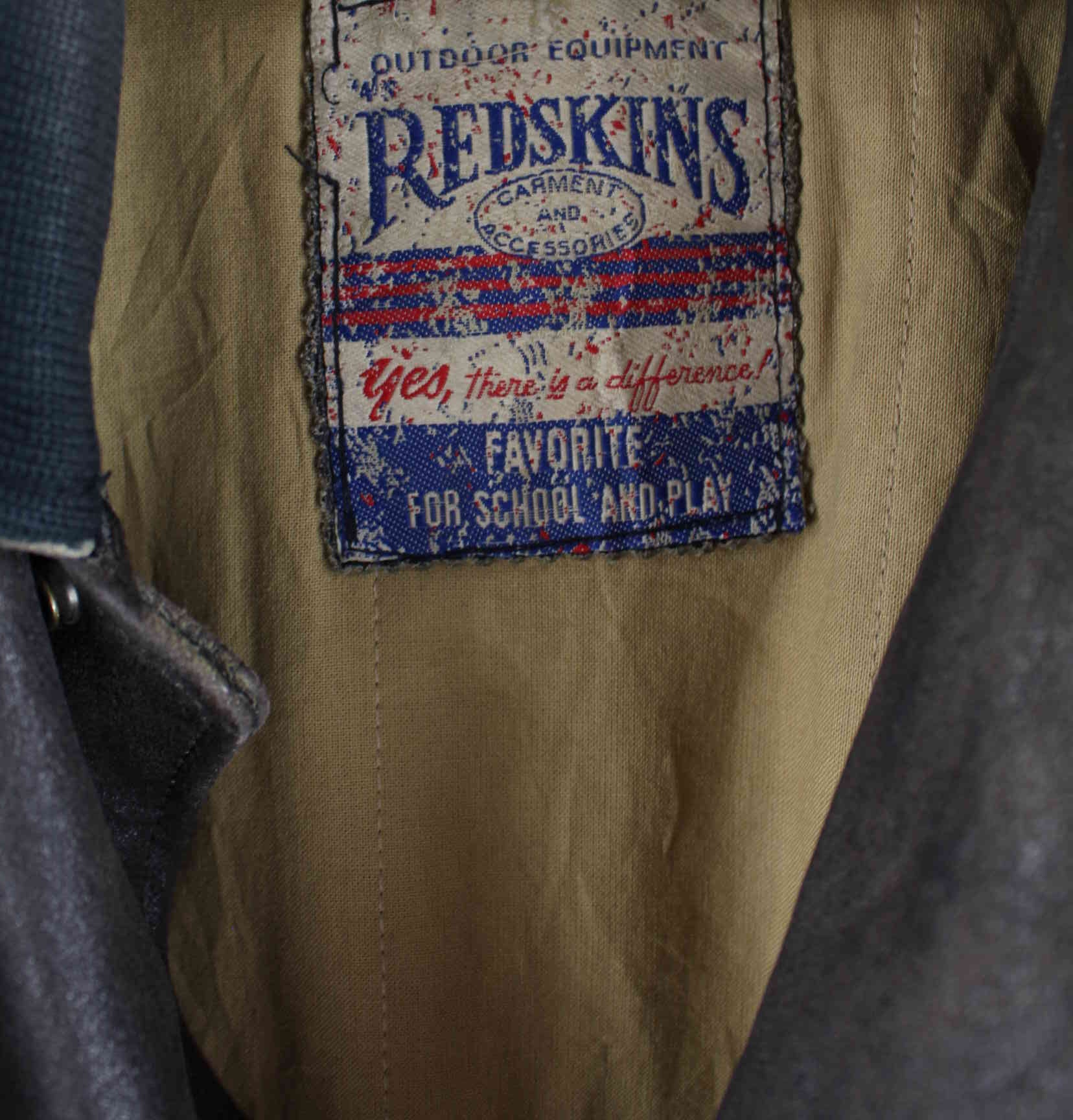Redskins 80s Vintage Leder College Jacke Braun XL (detail image 3)