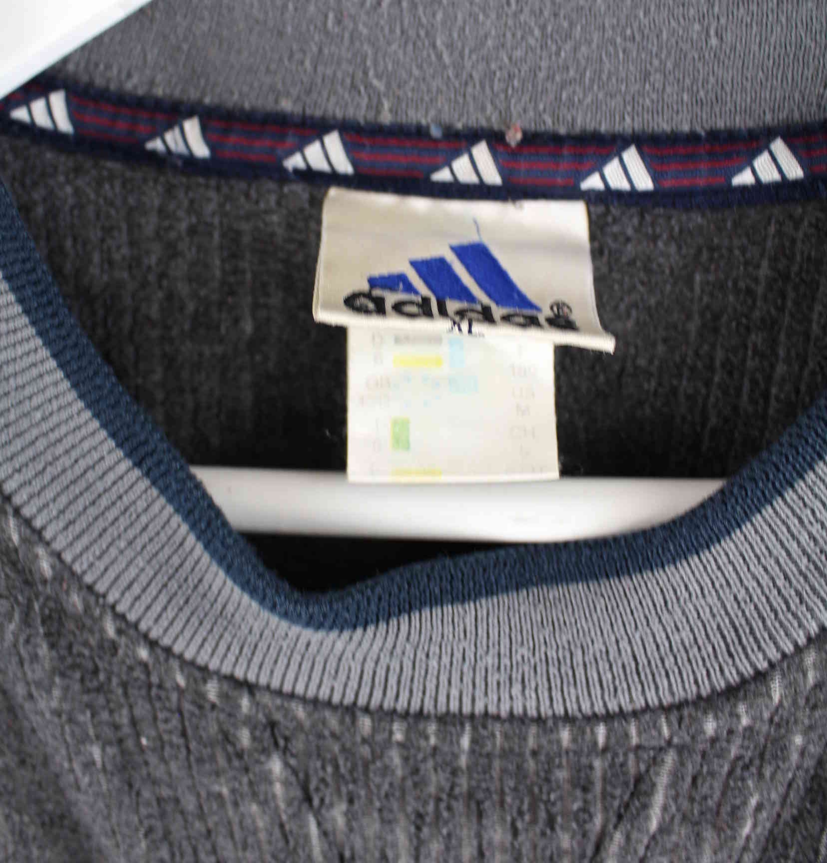 Adidas 90s Vintage Embroidered Sweater Grau XL (detail image 2)