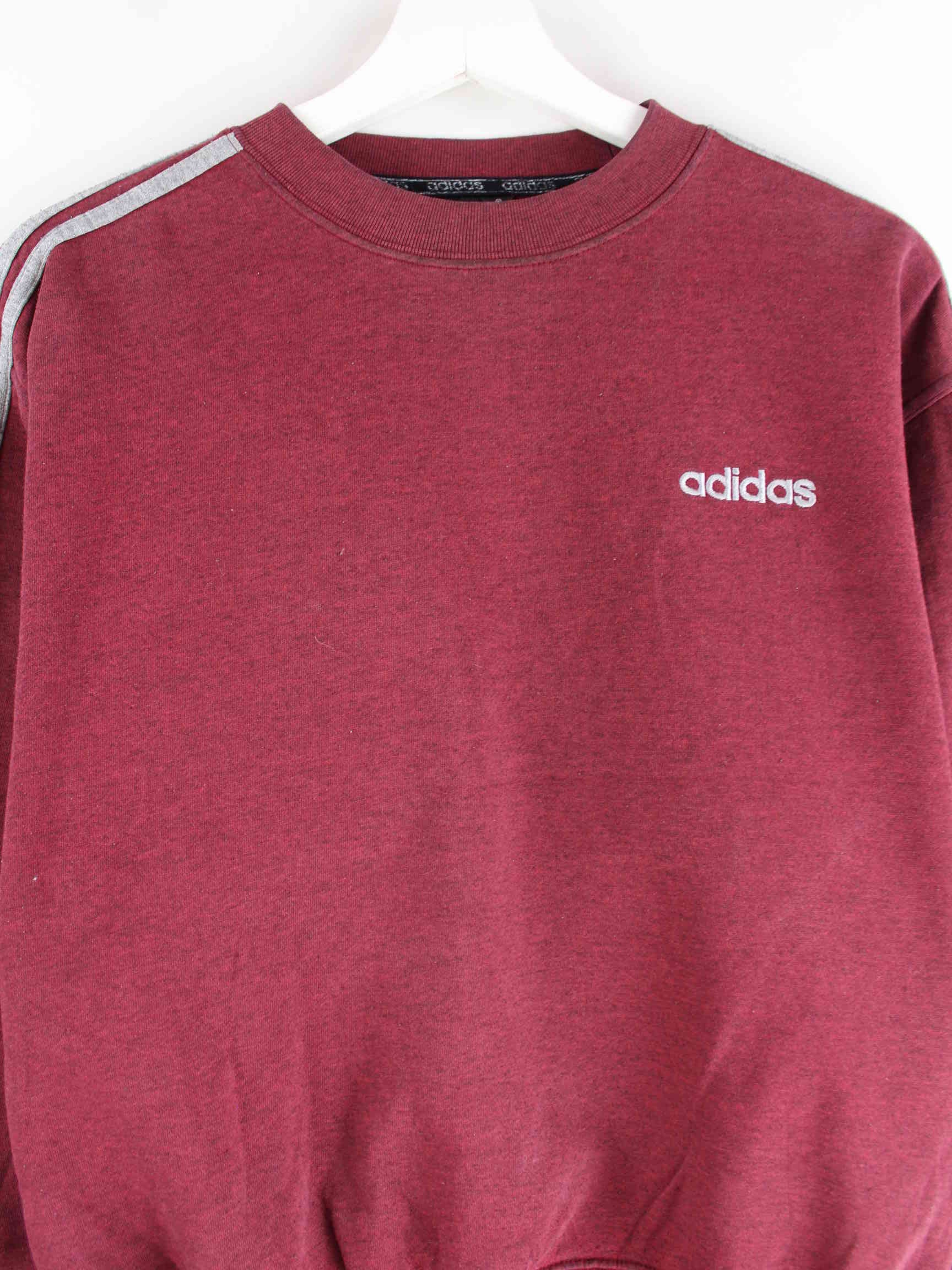 Adidas 80s Vintage 3-Stripes Sweater Rot XS (detail image 1)