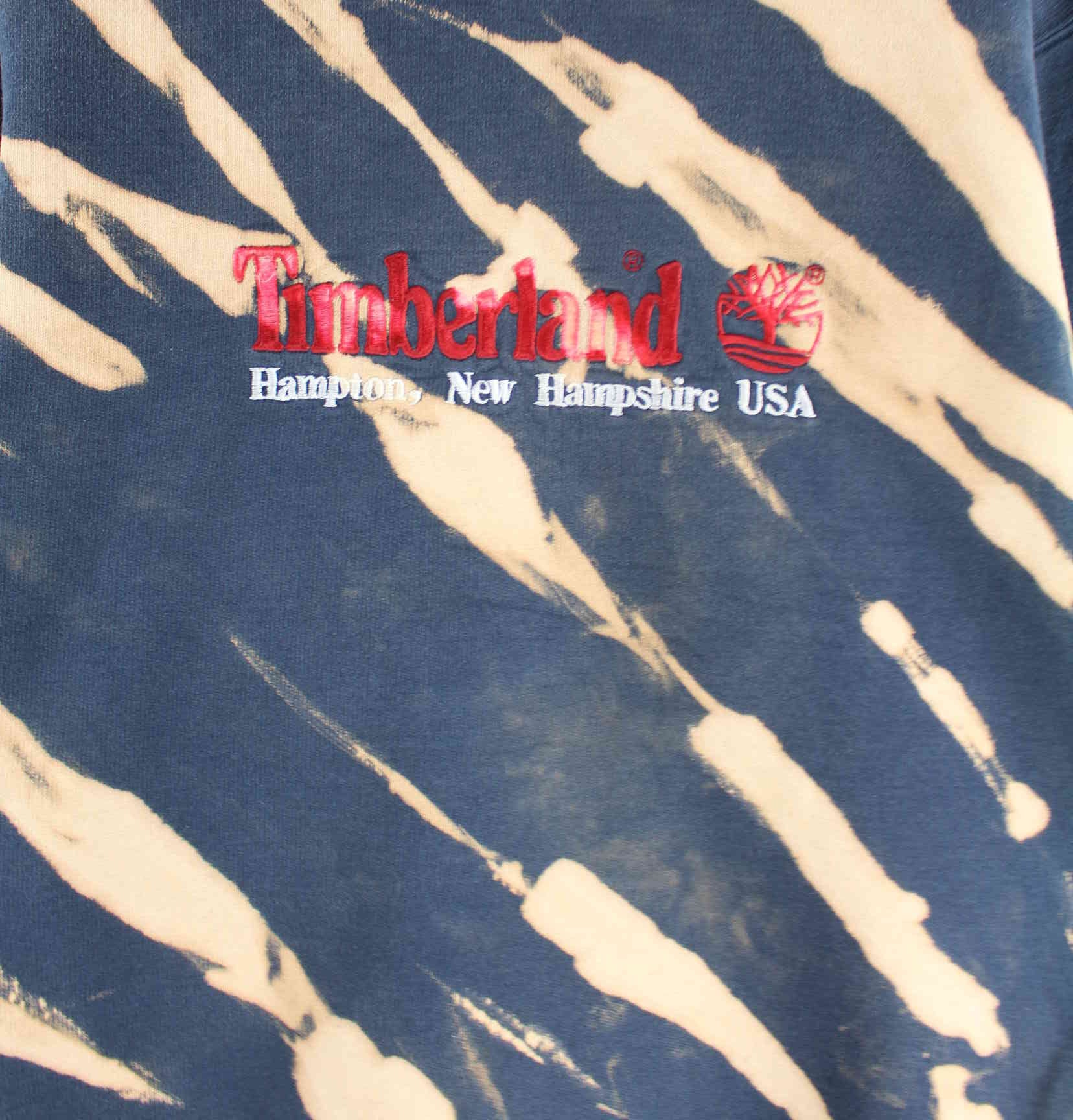 Timberland 90s Vintage Embroidered Tie Die Sweater Blau L (detail image 1)